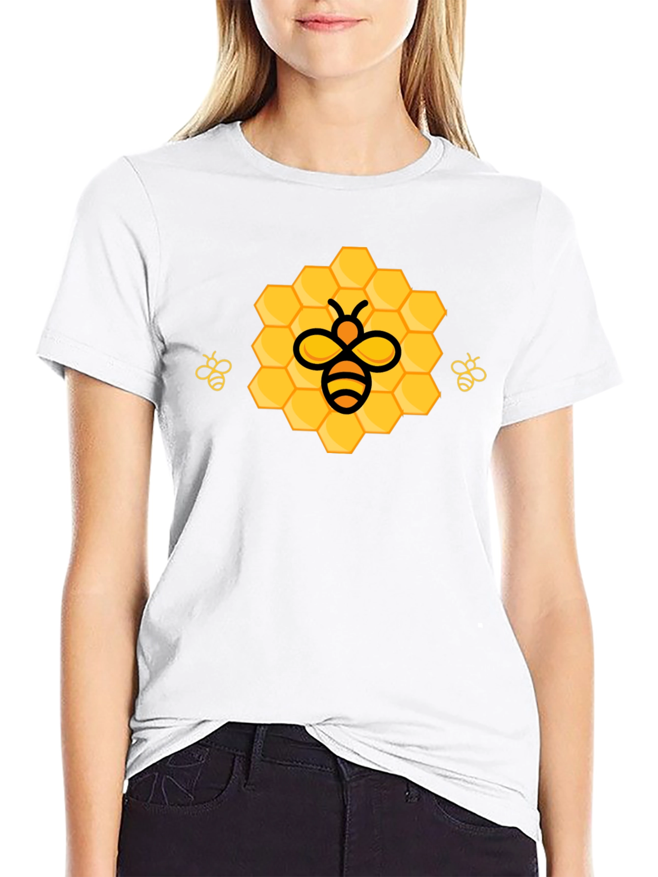 Honeycomb Bee Graphic T-Shirt
