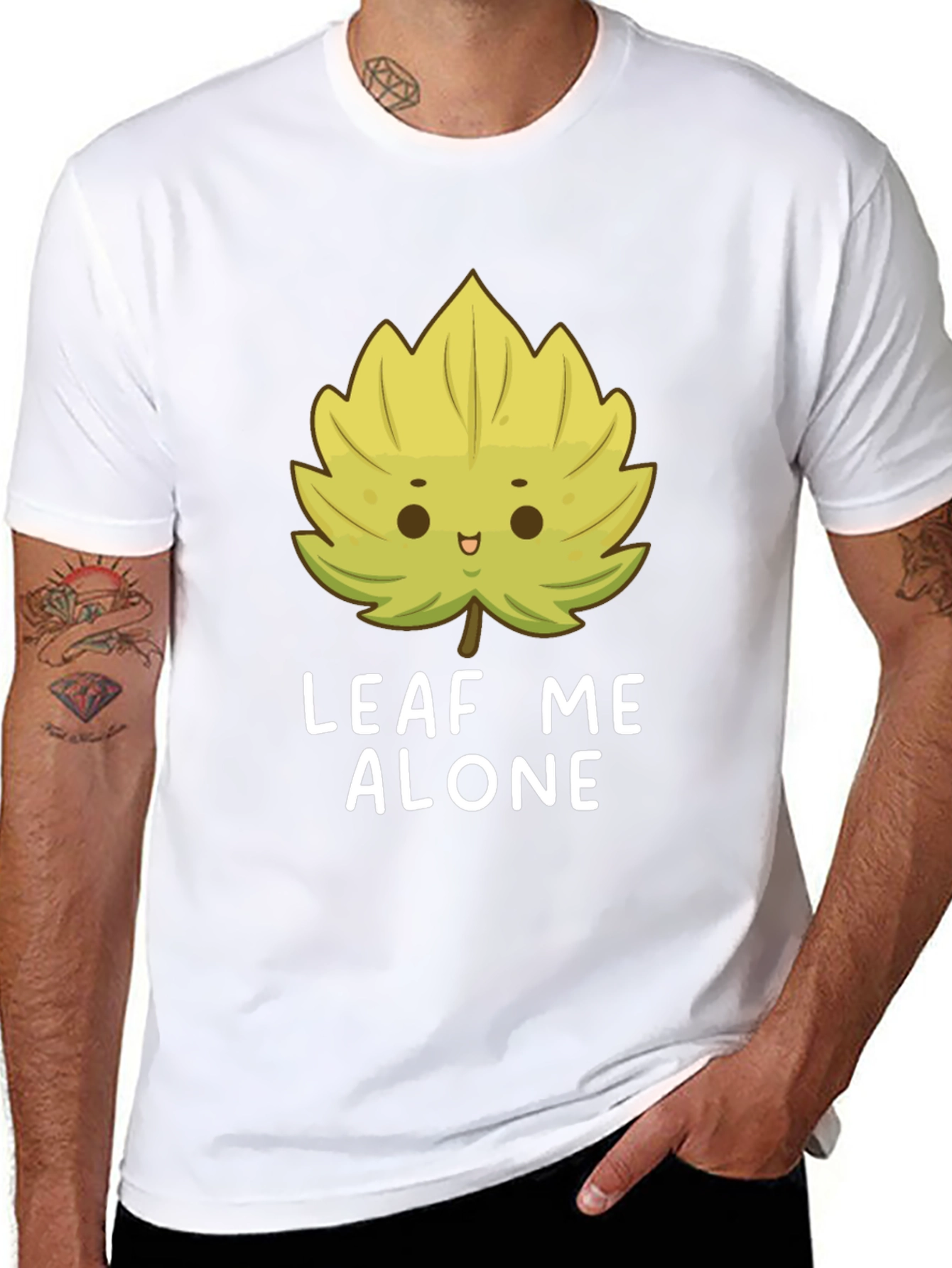 Leaf Me Alone T-Shirt - Funny Graphic Tee