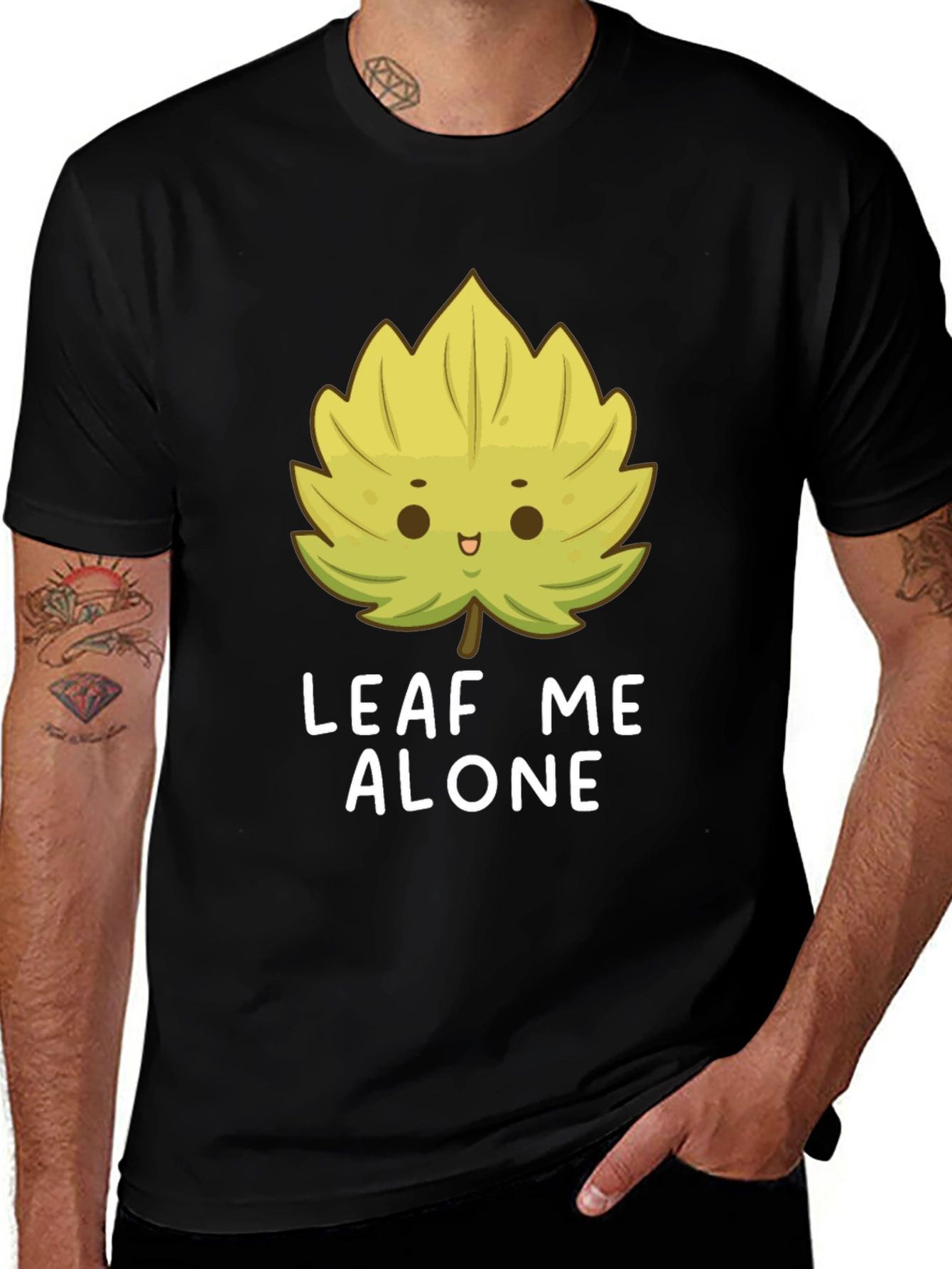 Leaf Me Alone T-Shirt - Funny Graphic Tee