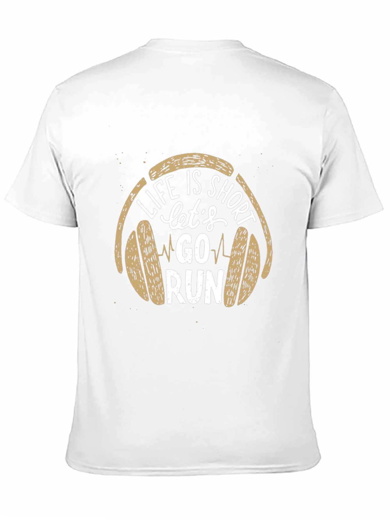 Life is Short Go Run Black Graphic Tee