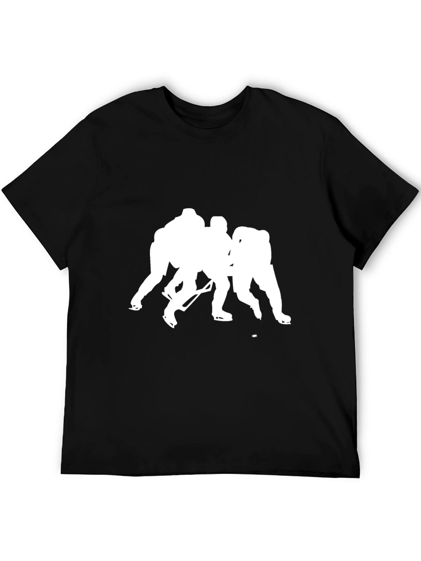 Hockey Players Graphic Tee - Black