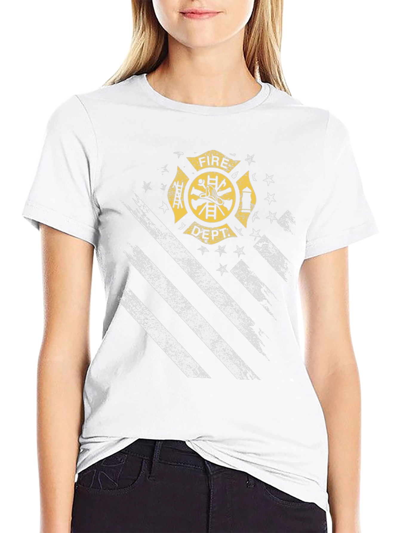 Fire Dept. American Flag T-Shirt