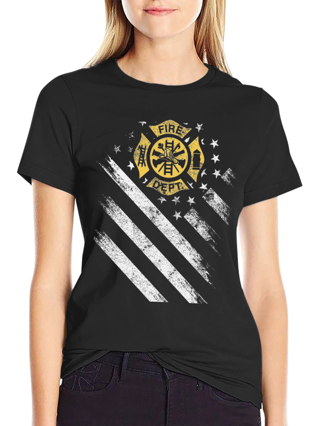 Fire Dept. American Flag T-Shirt