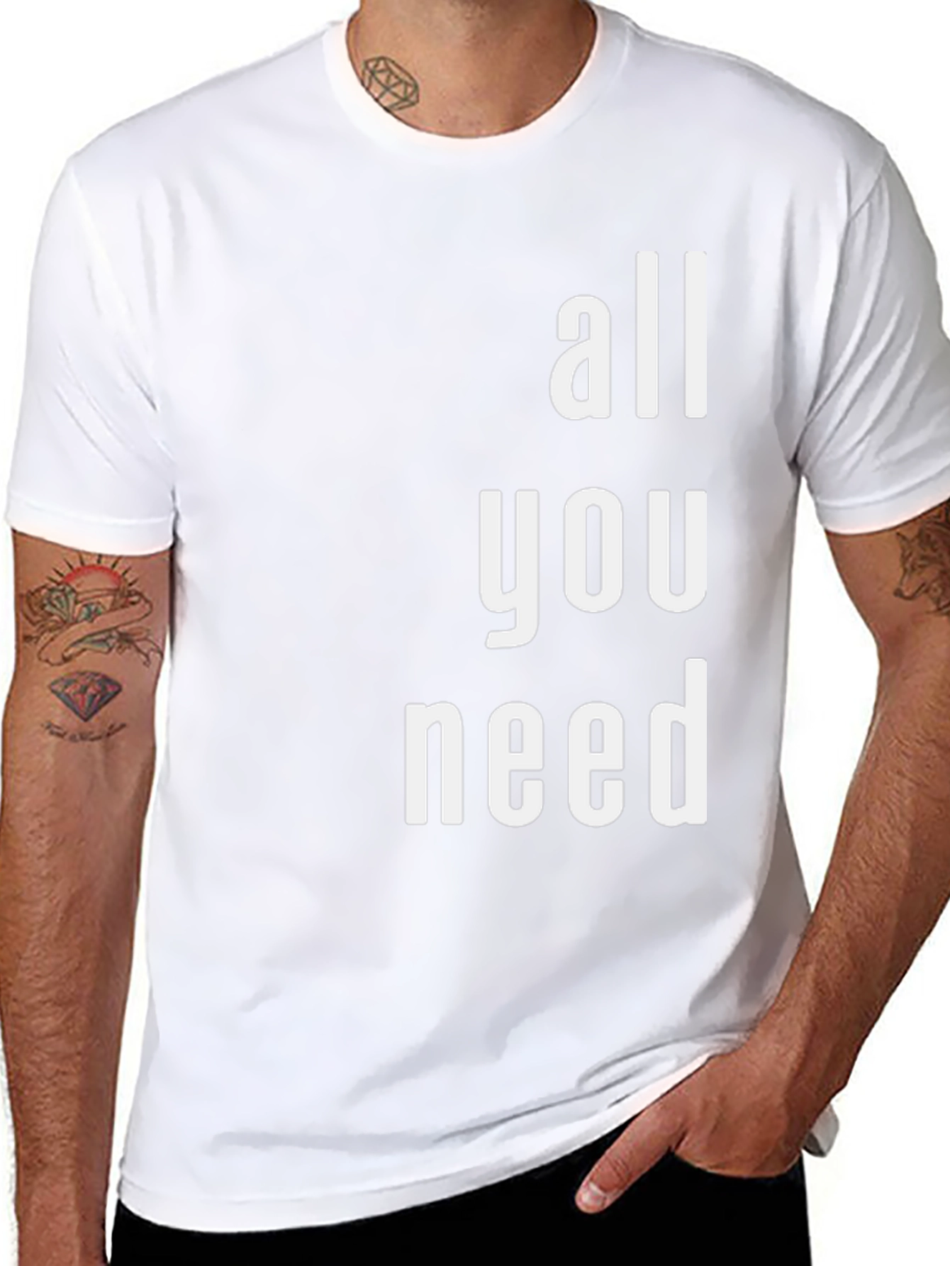 All You Need Graphic Tee - Black Cotton T-Shirt