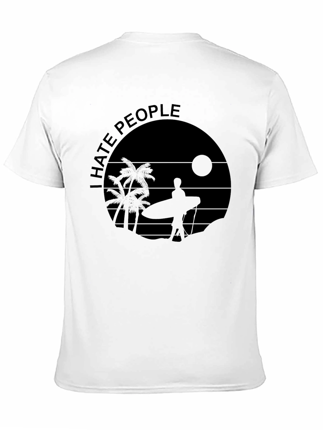 I Hate People Surfer Graphic Tee - Beach Vibes