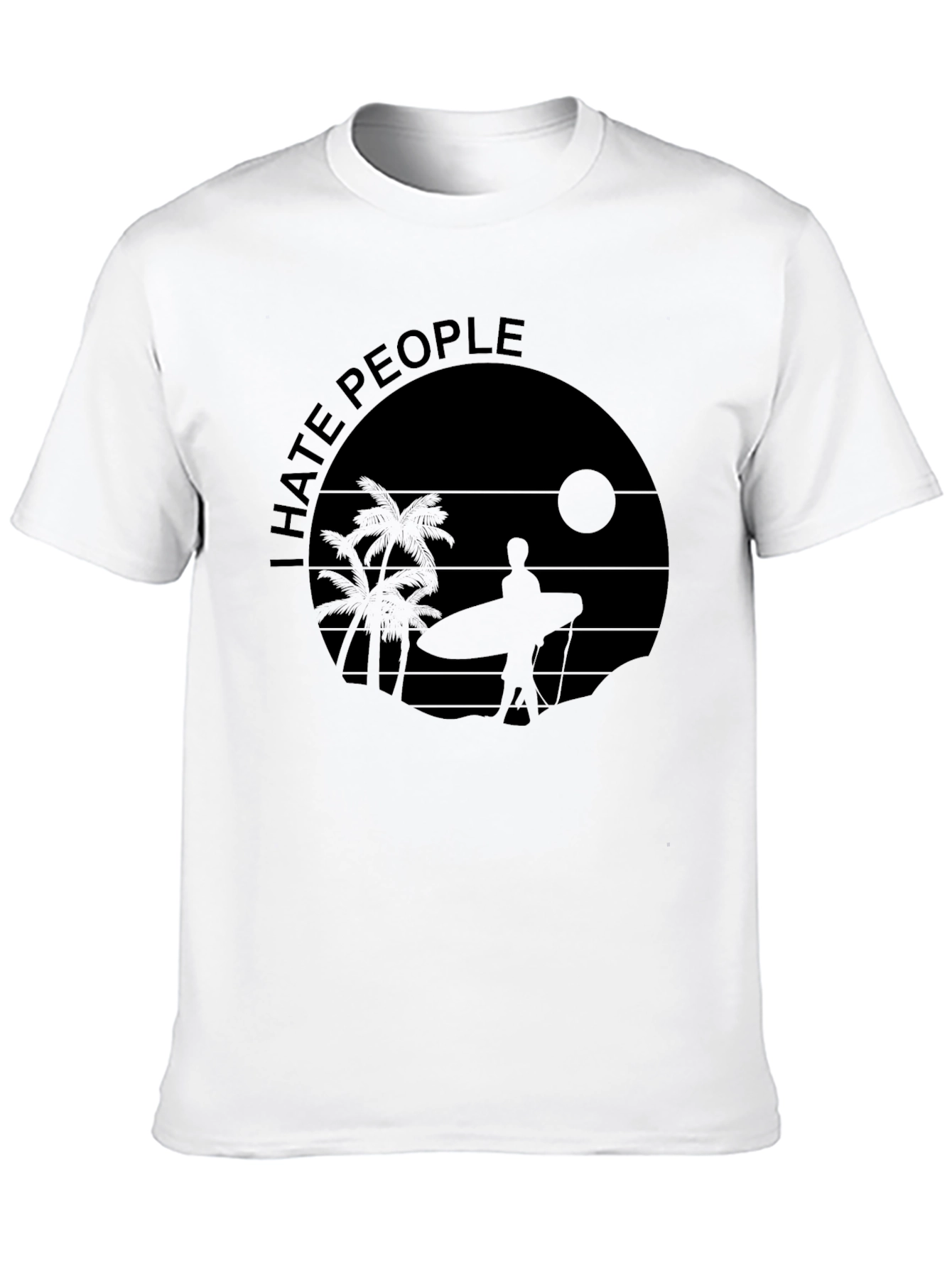 I Hate People Surfer Graphic Tee - Beach Vibes