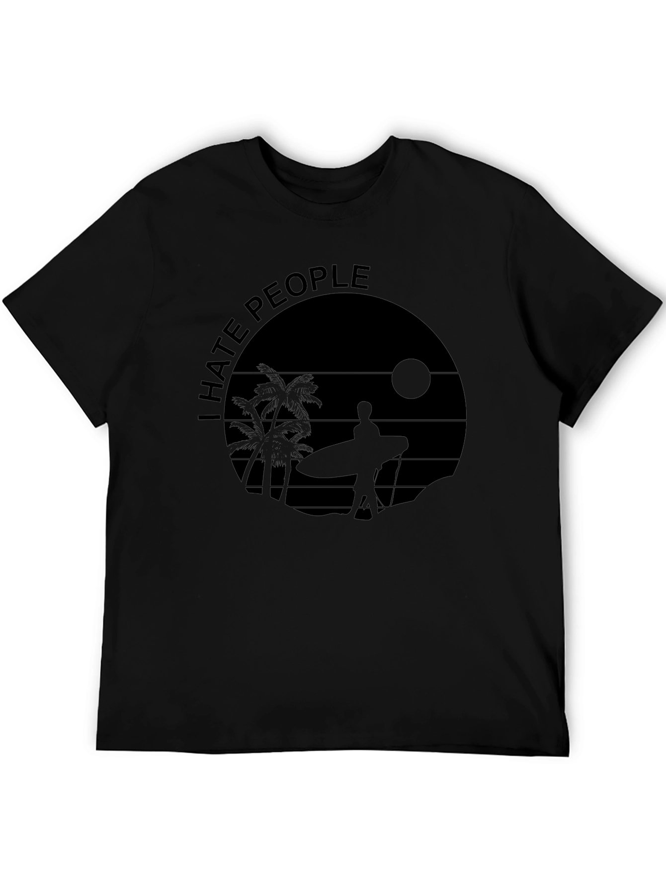 I Hate People Surfer Graphic Tee - Beach Vibes