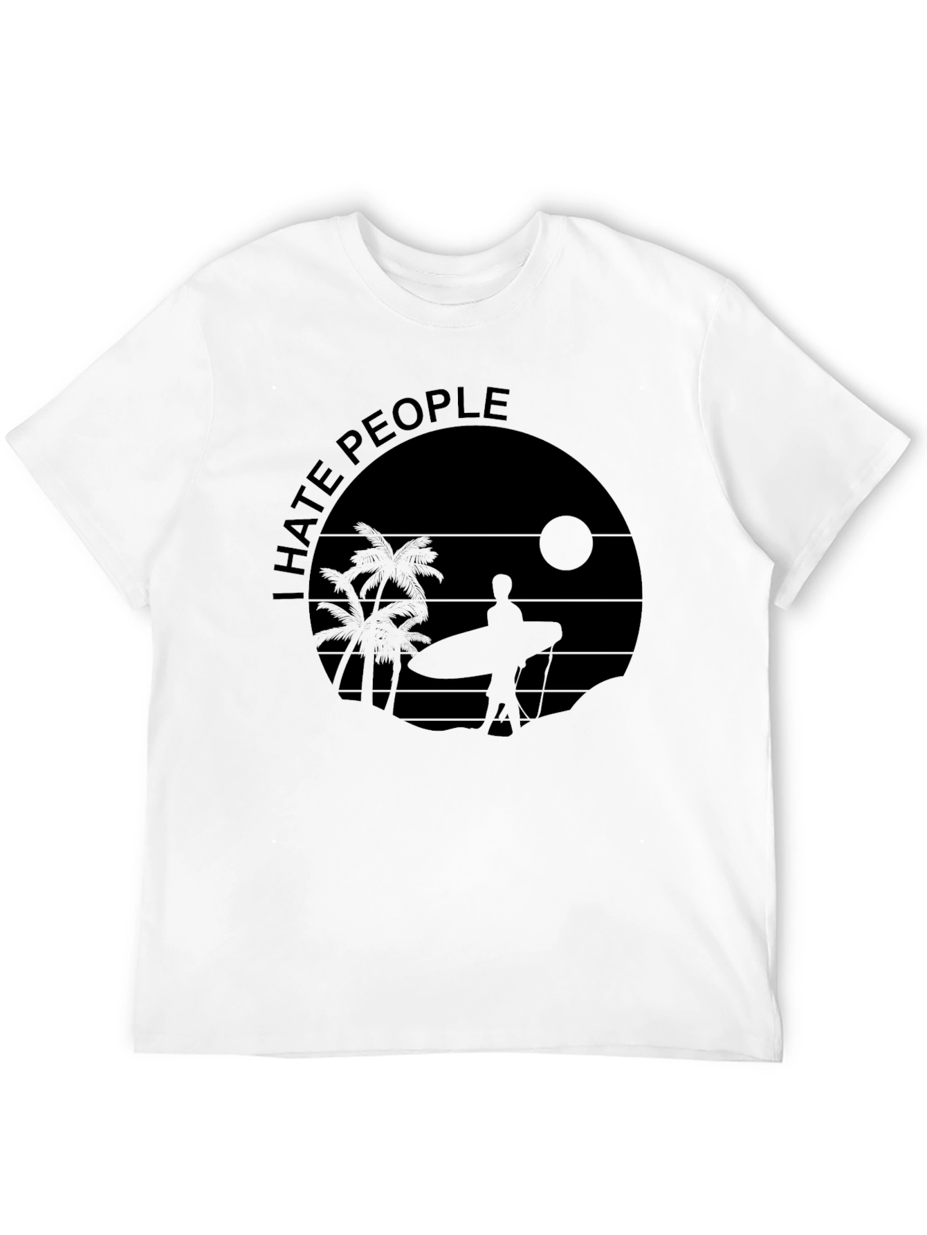 I Hate People Surfer Graphic Tee - Beach Vibes