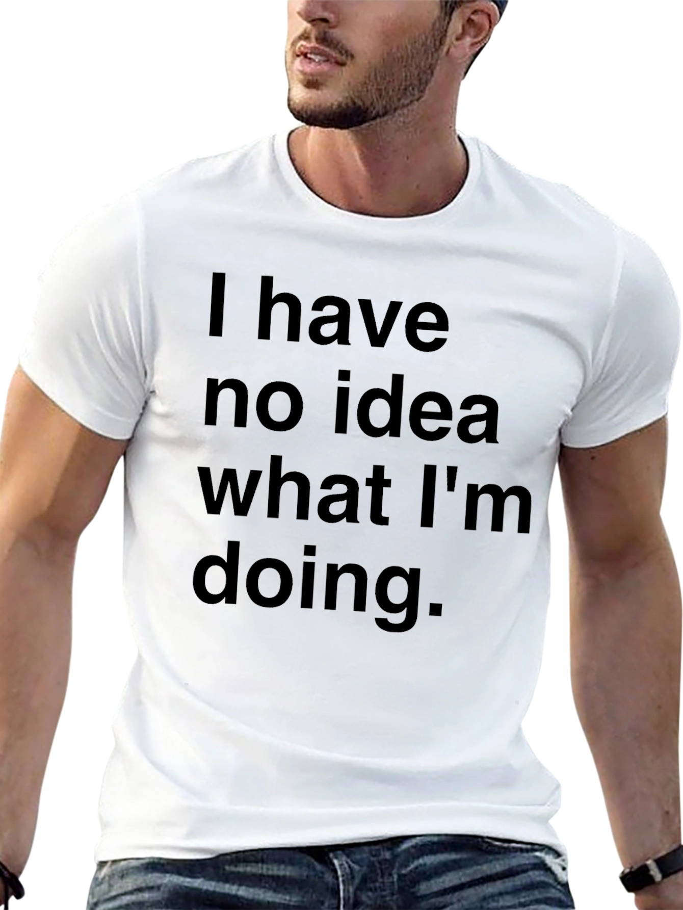 Funny I Have No Idea Black T-Shirt