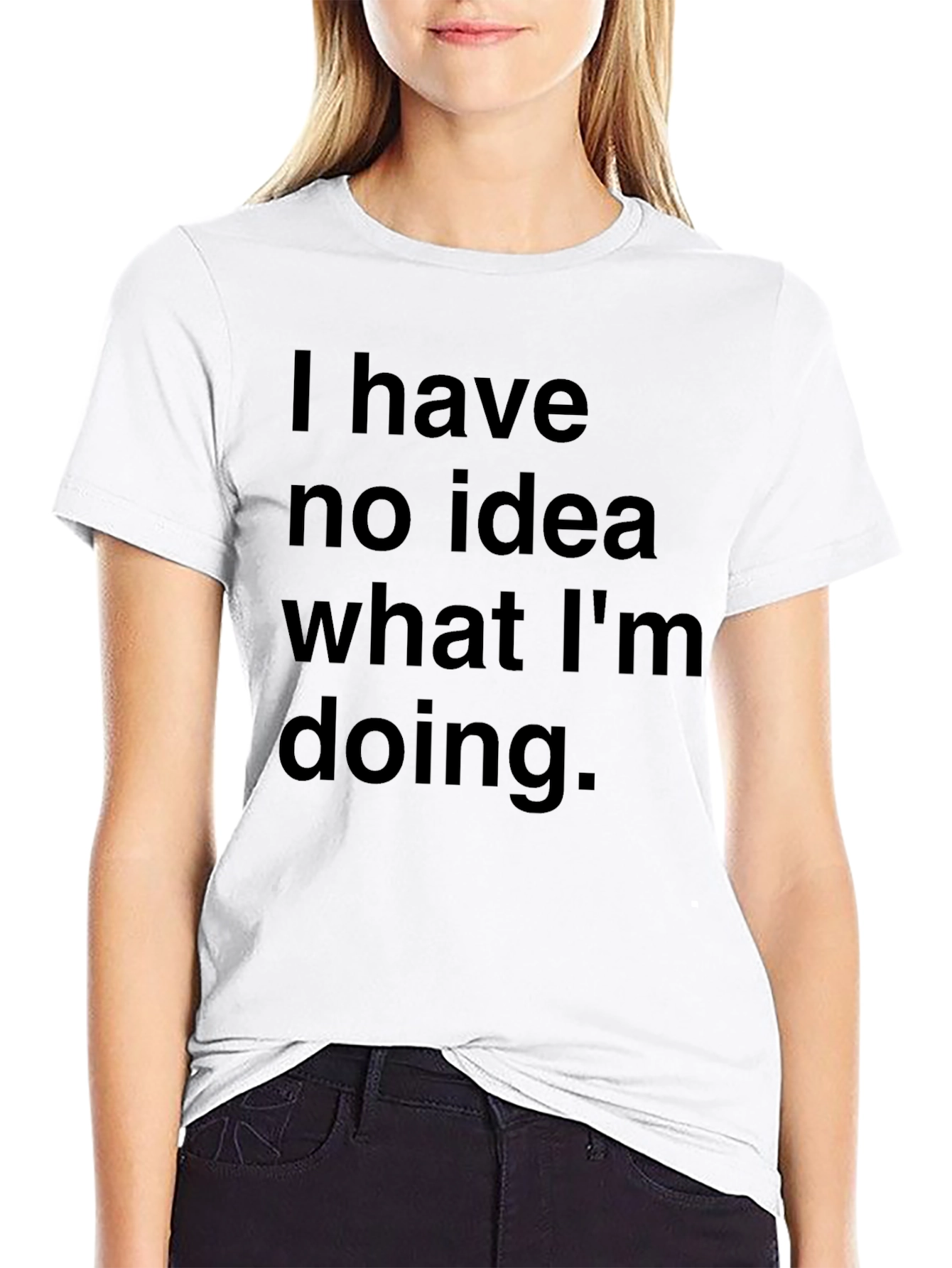 Funny I Have No Idea Black T-Shirt