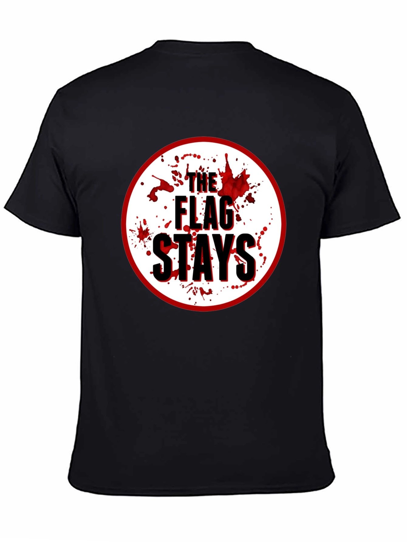 The Flag Stays Graphic Print Black T-Shirt