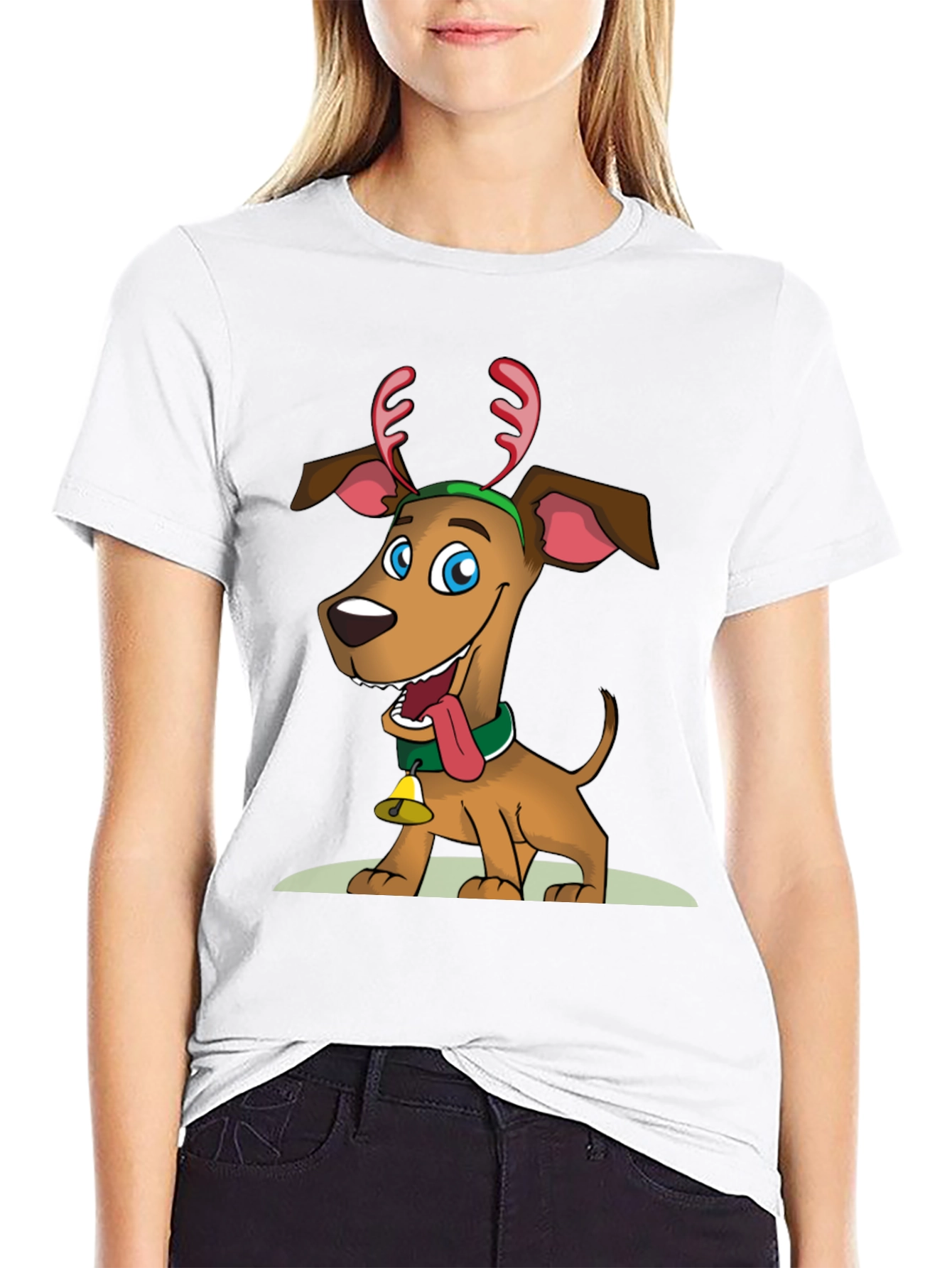 Festive Dog Graphic T-Shirt - Holiday Cheer!