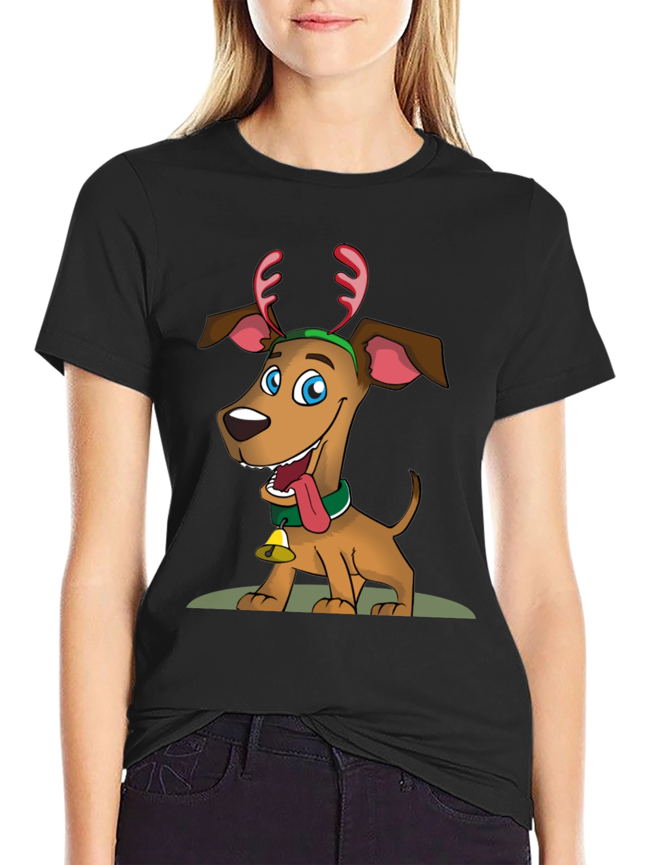 Festive Dog Graphic T-Shirt - Holiday Cheer!
