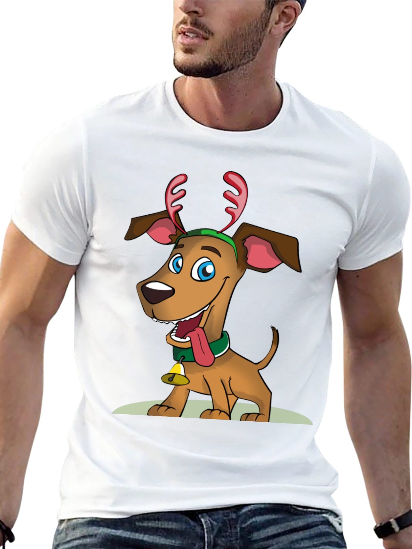 Festive Dog Graphic T-Shirt - Holiday Cheer!