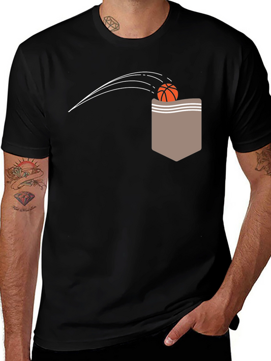 Basketball Pocket Graphic Tee - Cool & Casual