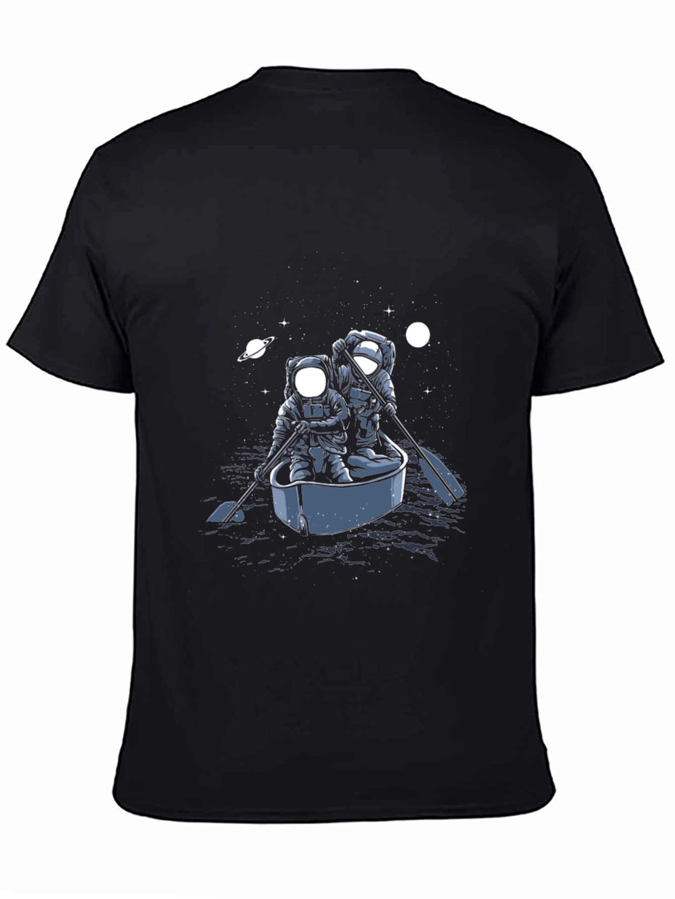 Astronaut Rowboat Graphic Tee - Space Adventure Shirt