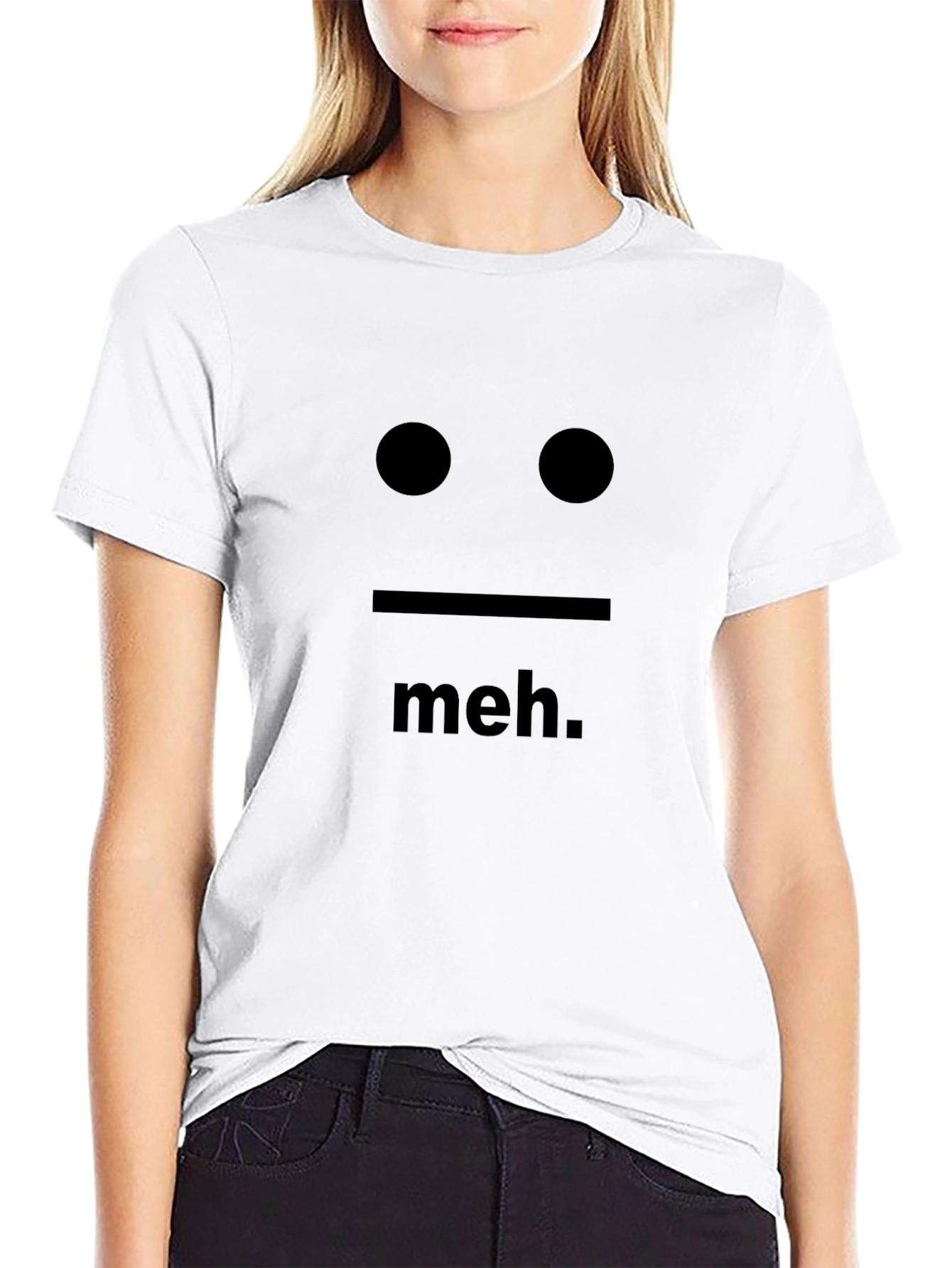 Meh. Graphic Tee - Black Unisex T-Shirt