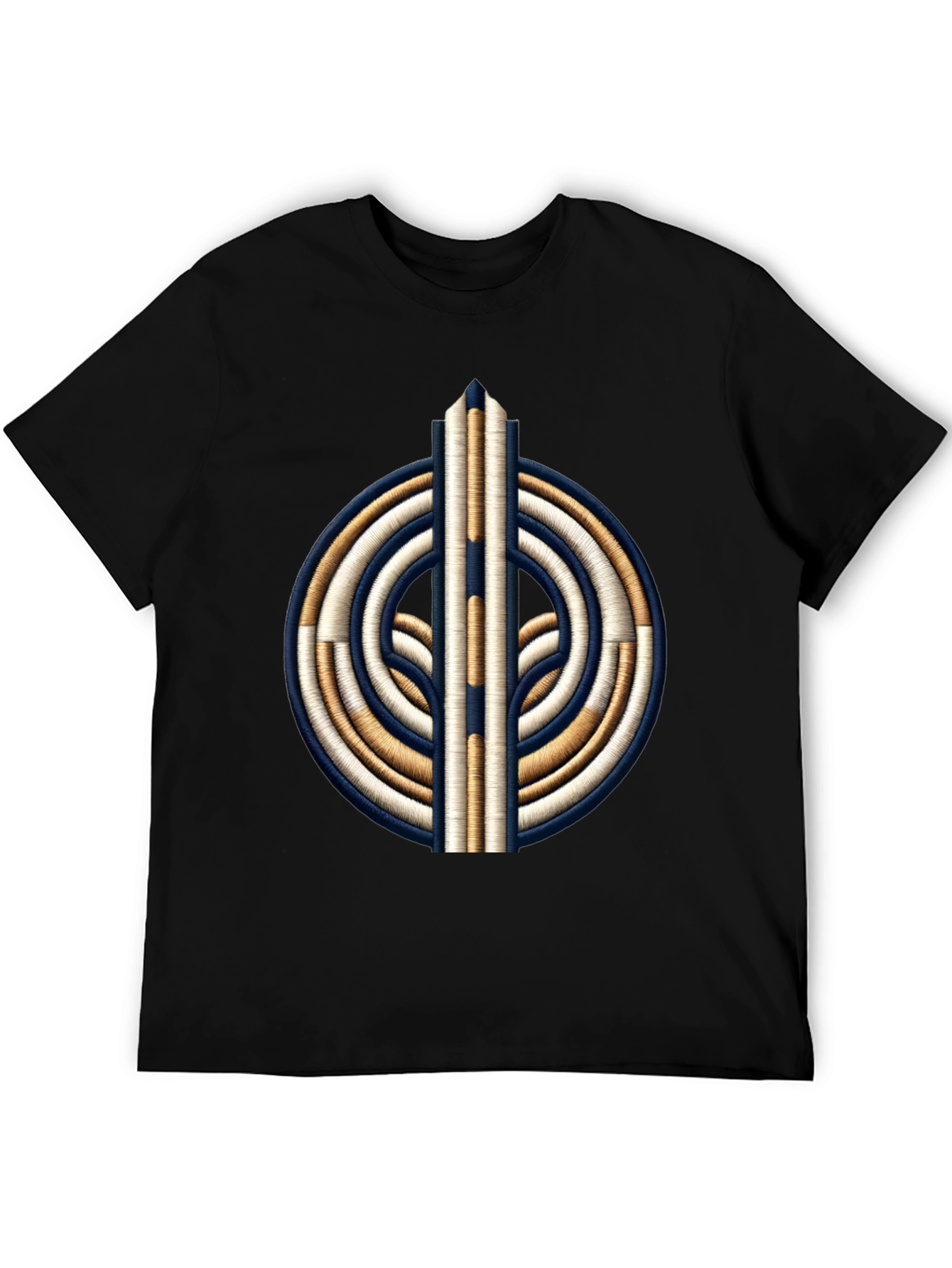 Embroidered Graphic T-Shirt - Black