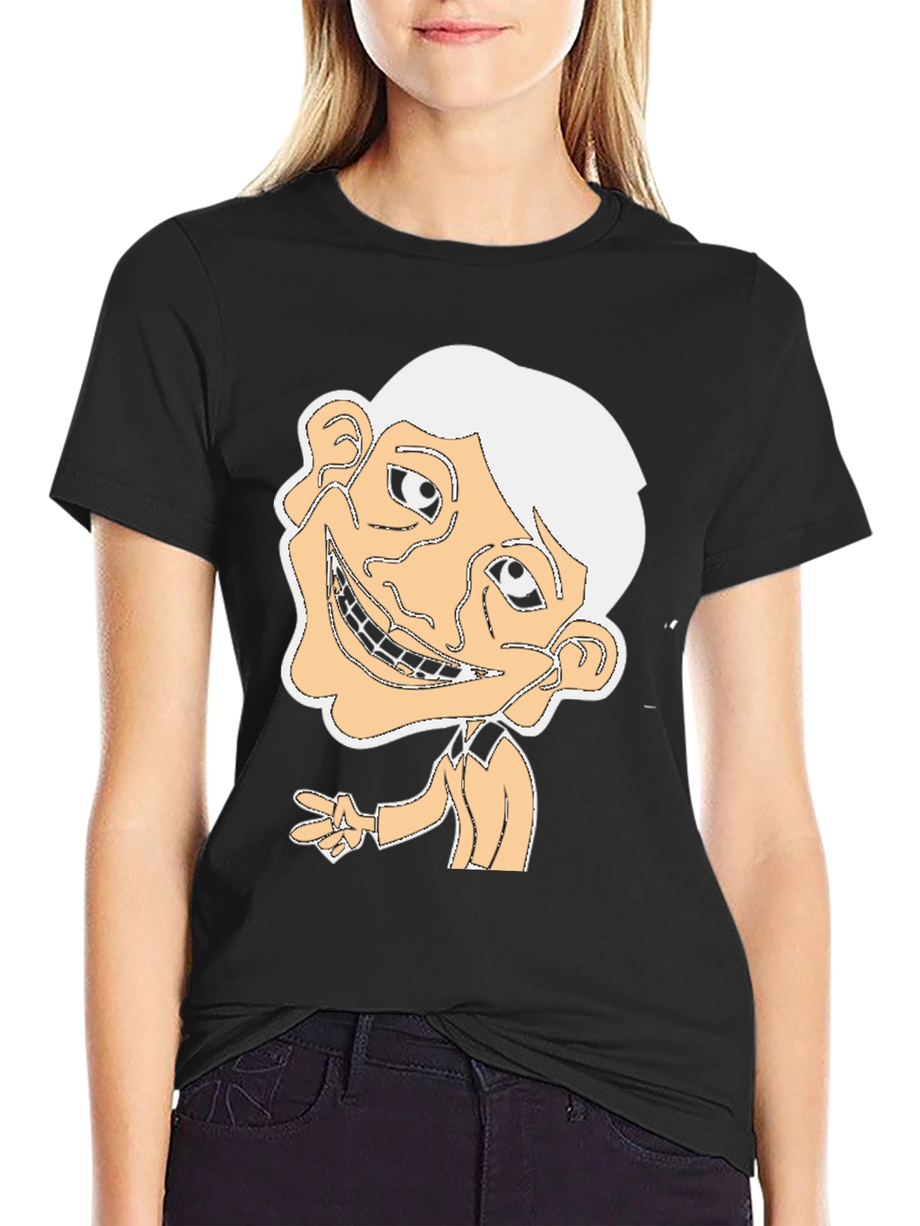 Troll Face Graphic Tee - Black Cotton Shirt