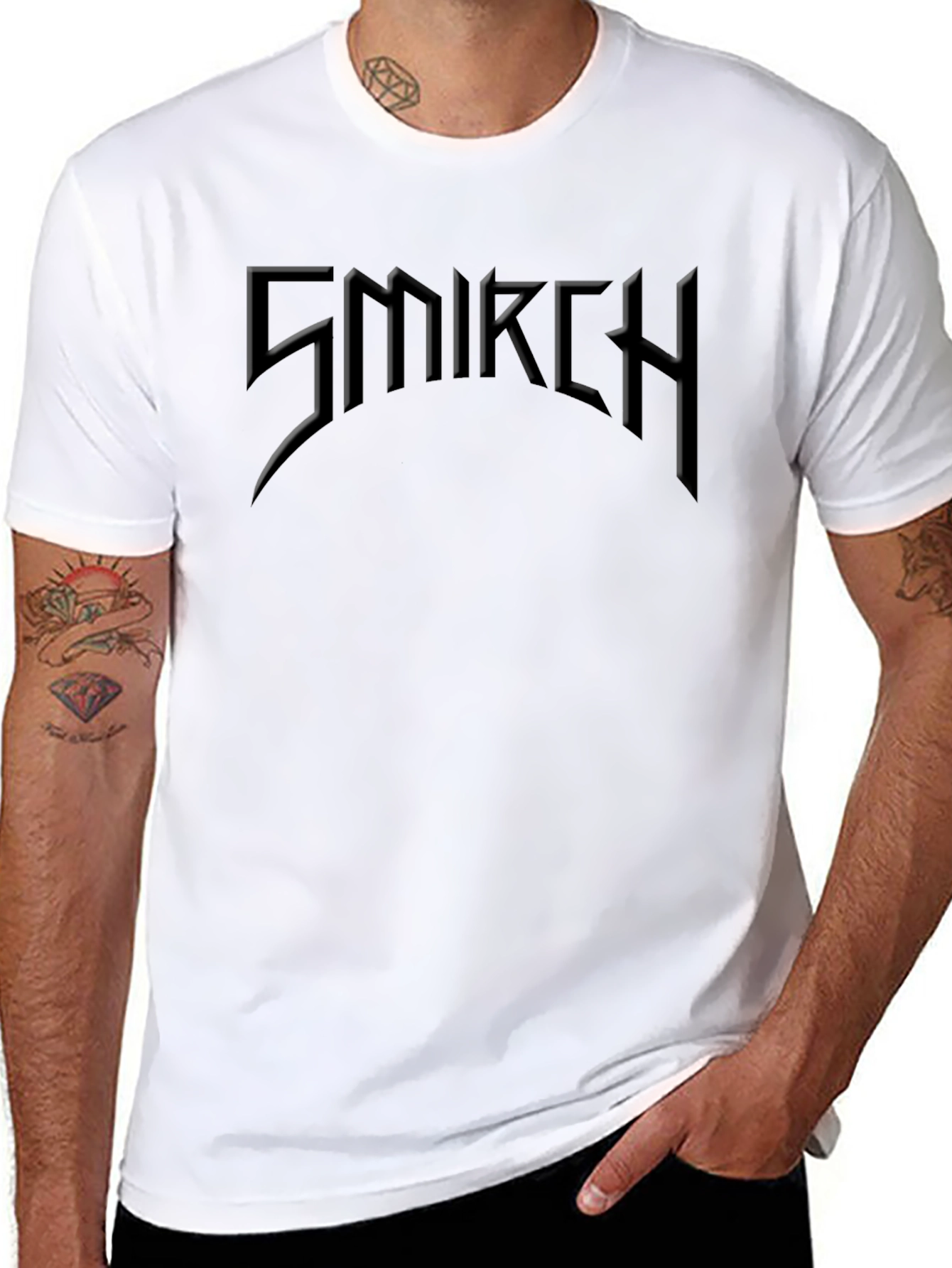 SMIIRCH Black Graphic Tee - Mens Fashion