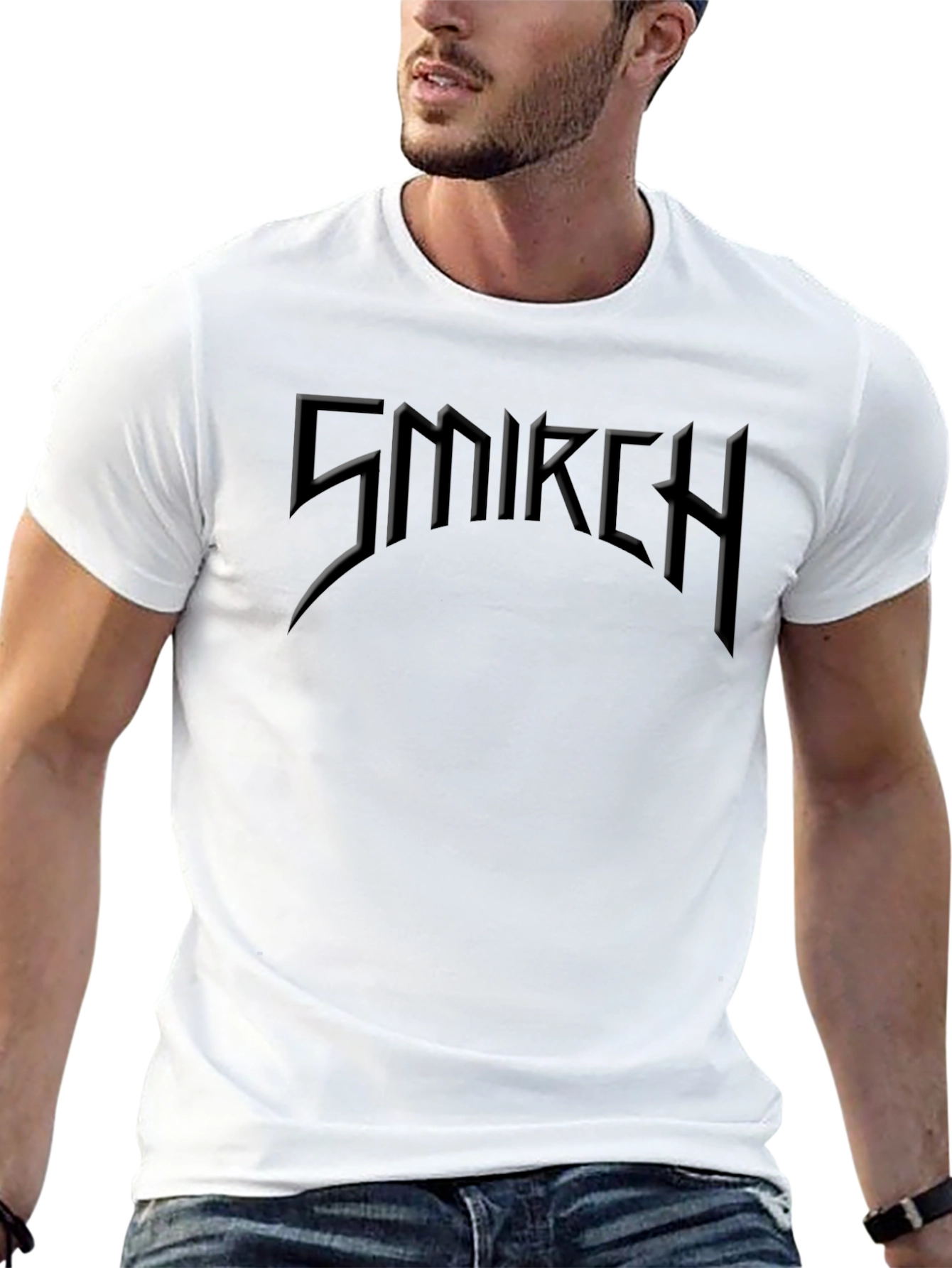 SMIIRCH Black Graphic Tee - Mens Fashion