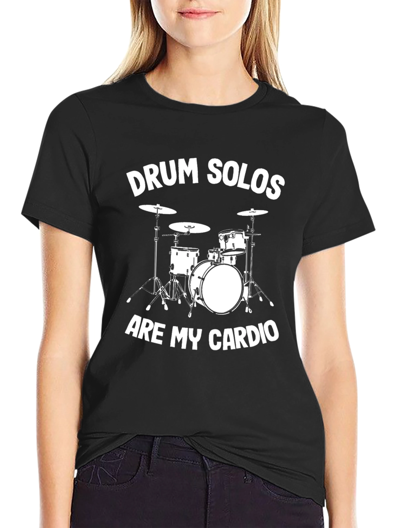 Drum Solos Cardio Black Graphic Tee