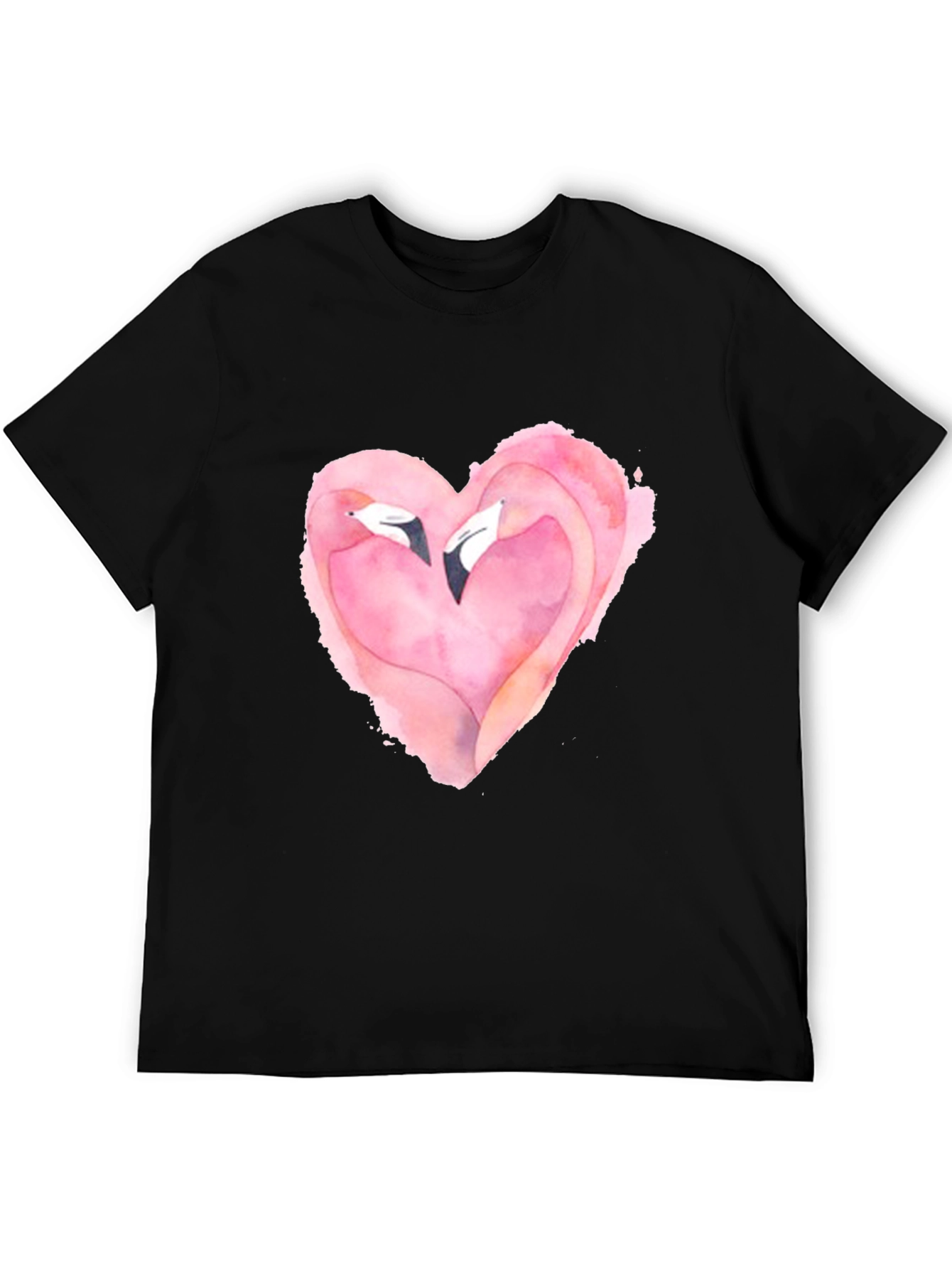 Flamingo Heart Graphic T-Shirt - Love Birds Tee