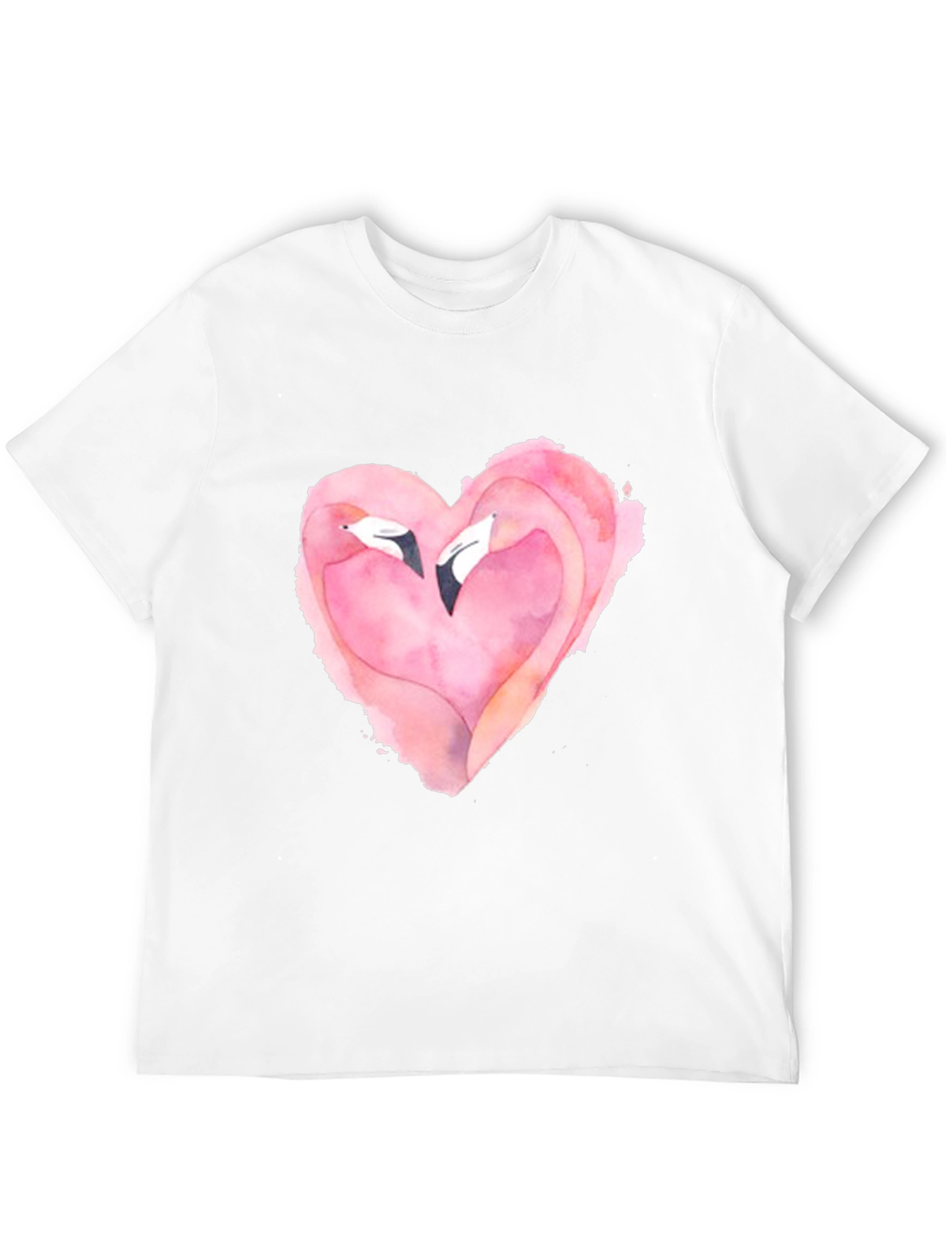 Flamingo Heart Graphic T-Shirt - Love Birds Tee