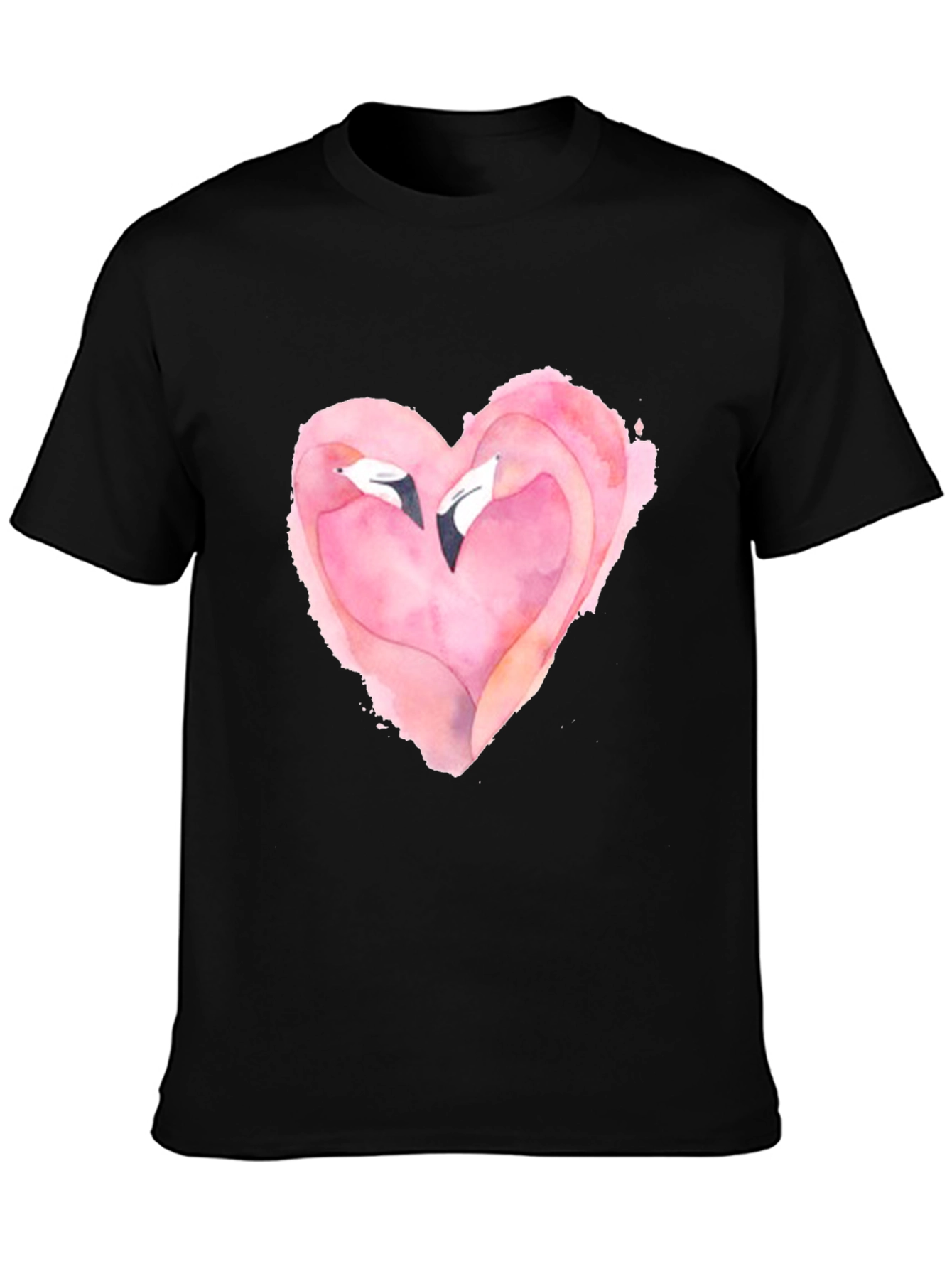 Flamingo Heart Graphic T-Shirt - Love Birds Tee
