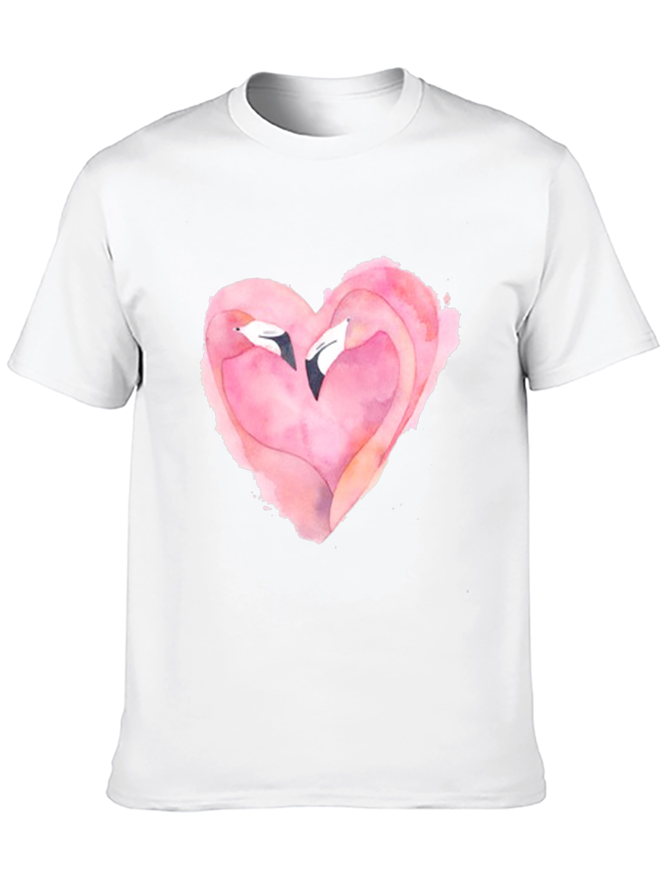 Flamingo Heart Graphic T-Shirt - Love Birds Tee