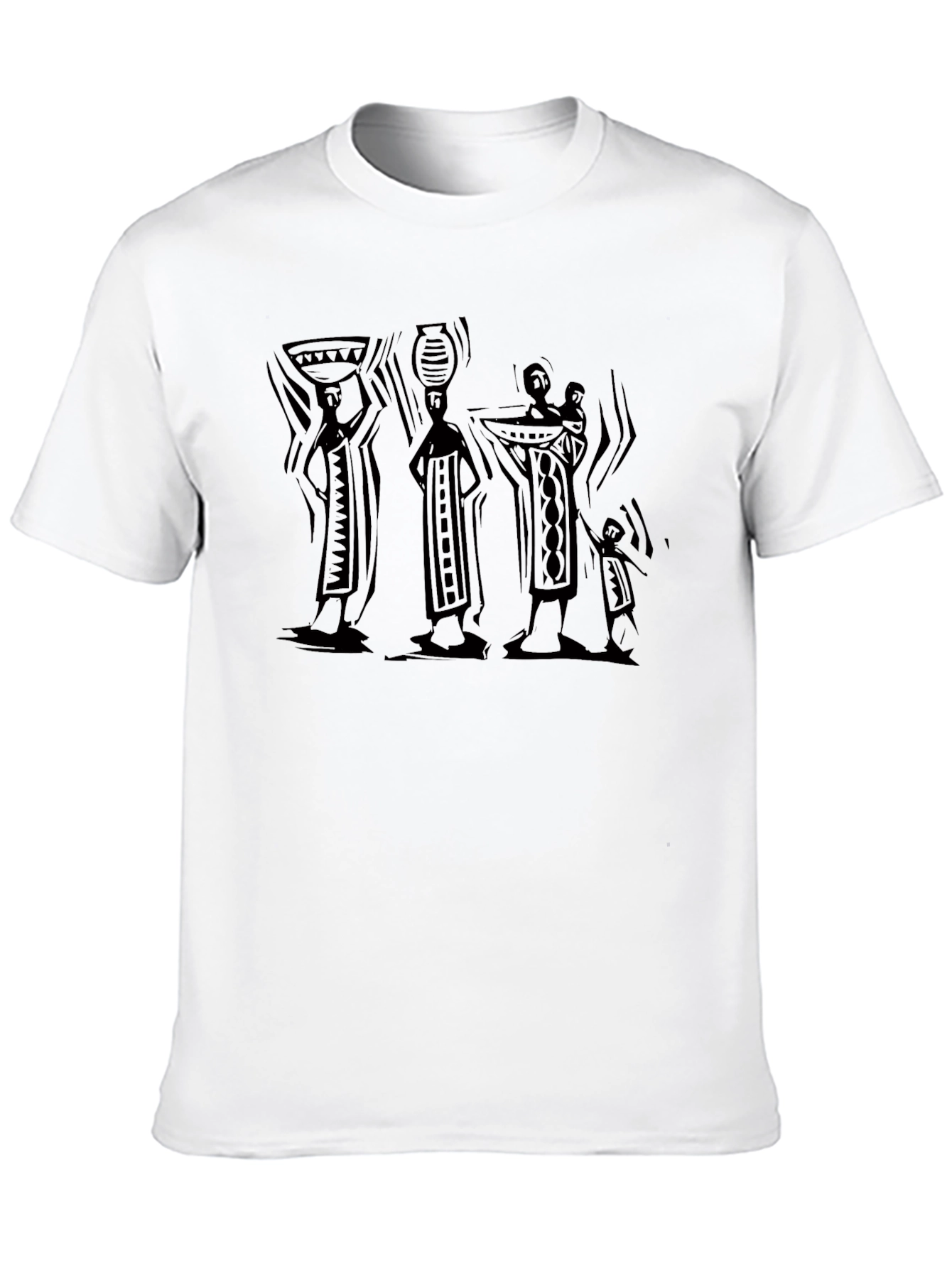 Tribal Print Black T-Shirt