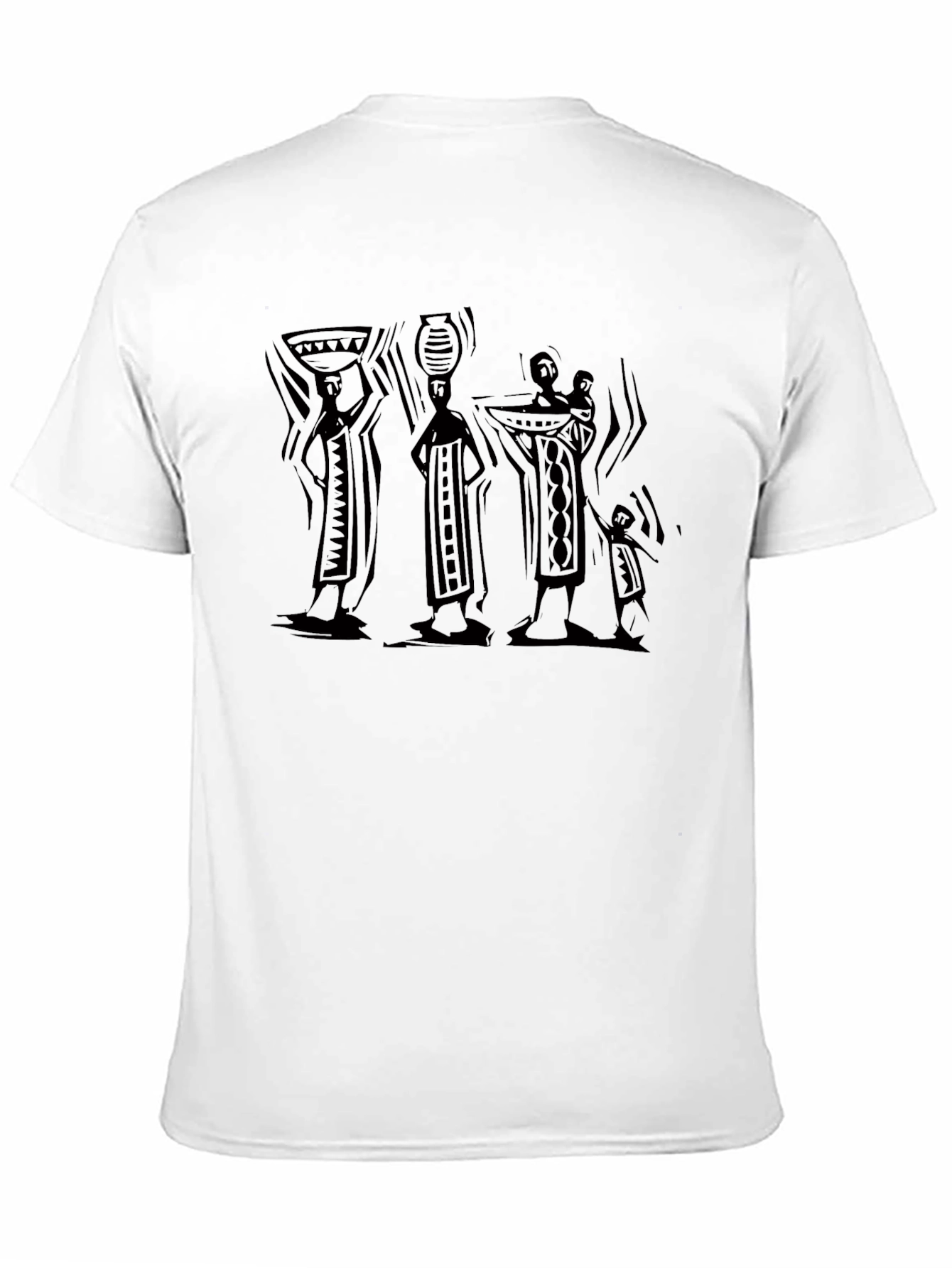 Tribal Print Black T-Shirt