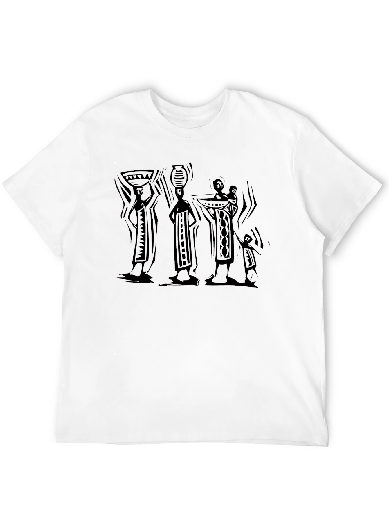 Tribal Print Black T-Shirt