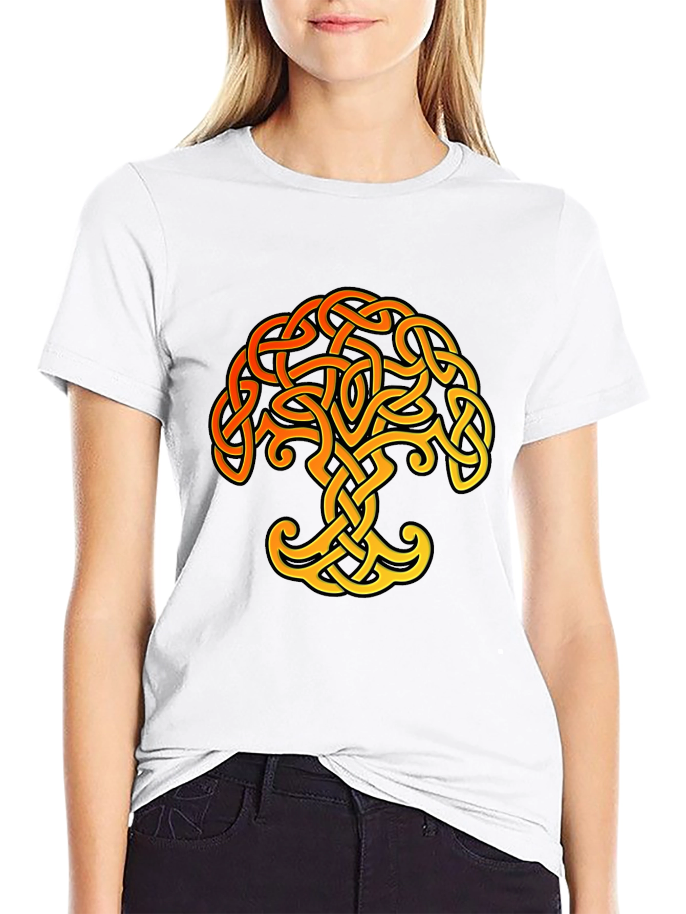 Celtic Knot Tree of Life Black T-Shirt