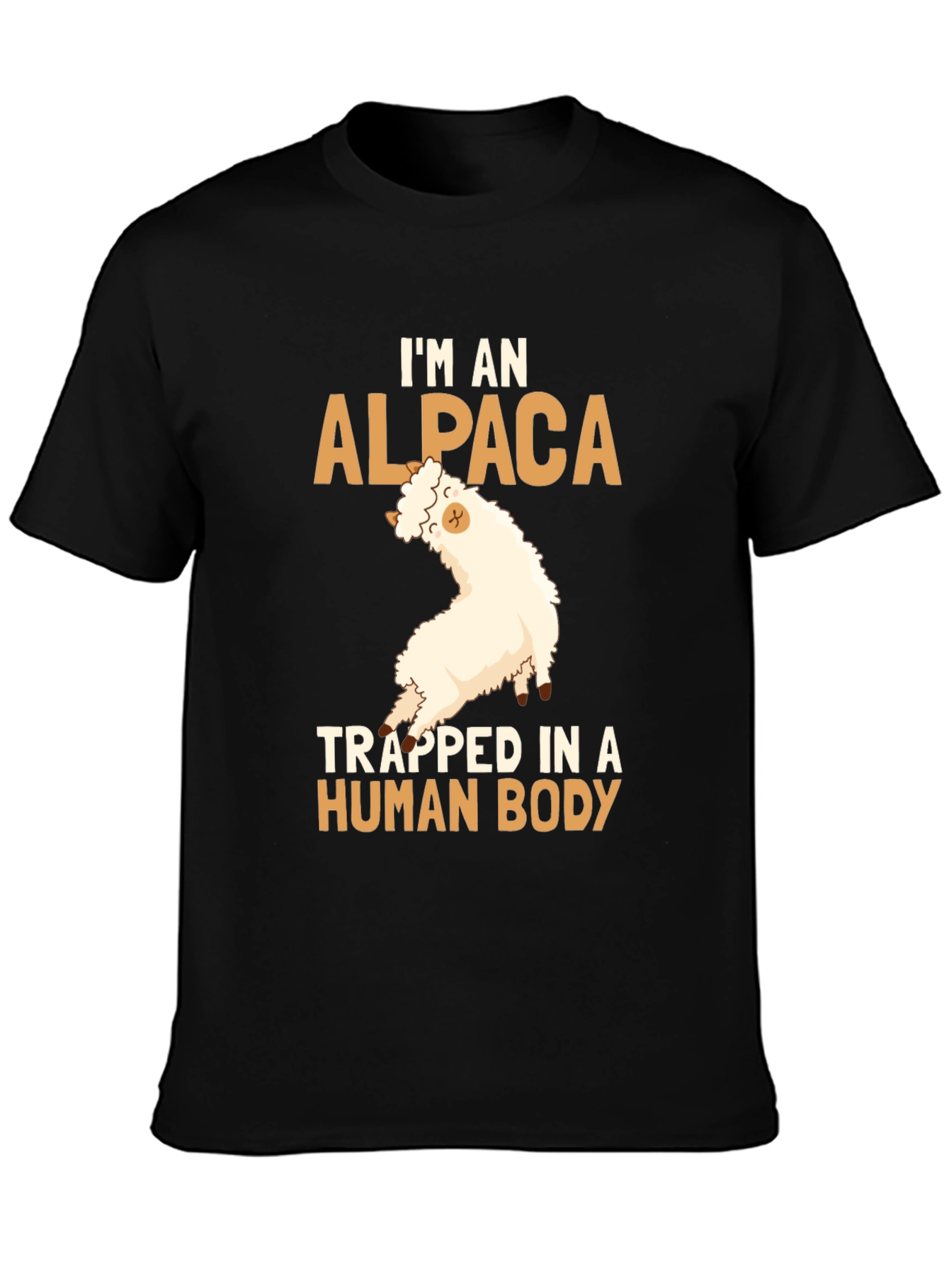Alpaca in Human Body Funny T-Shirt