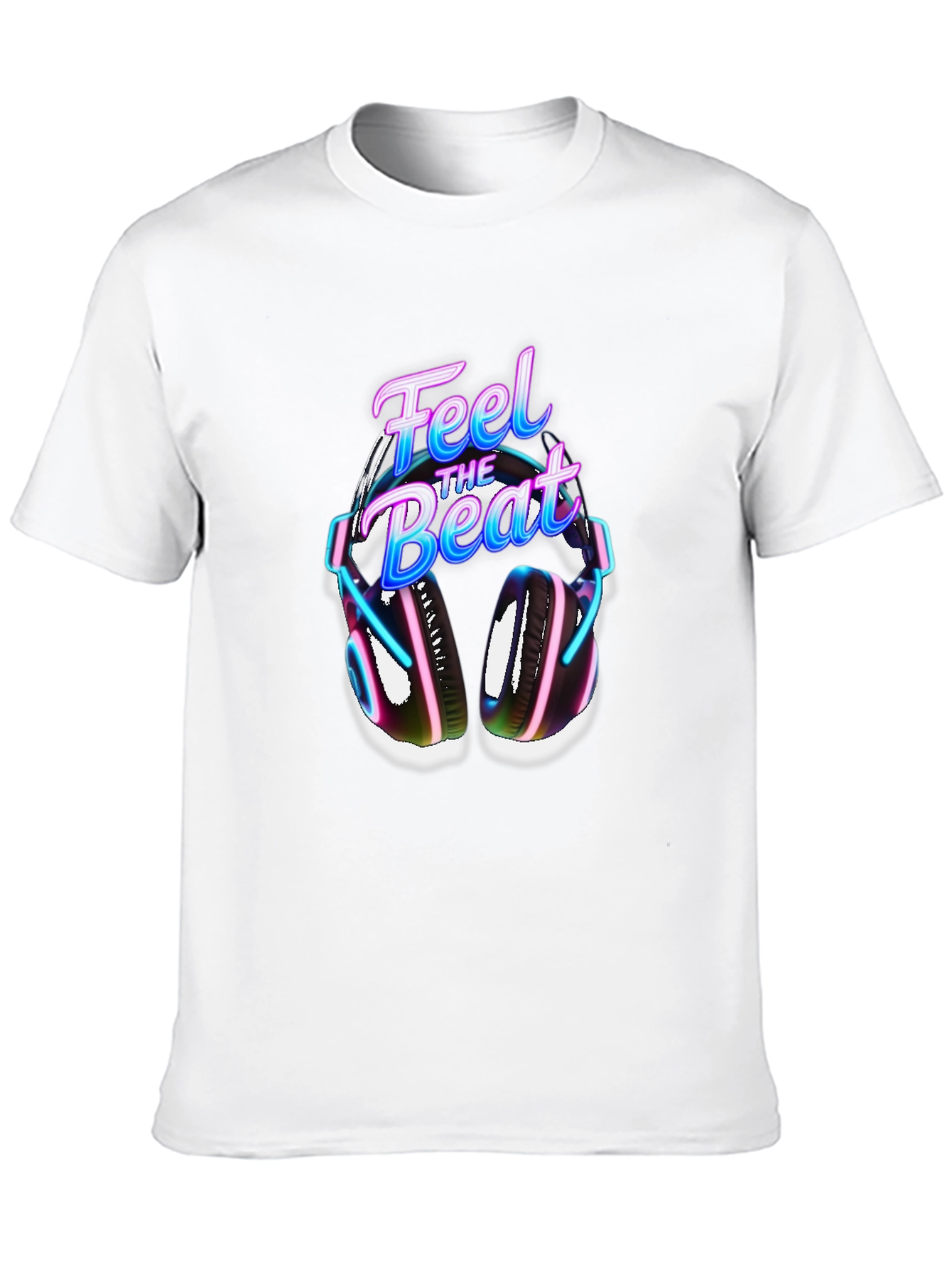Feel The Beat Graphic Tee - Black Cotton Blend