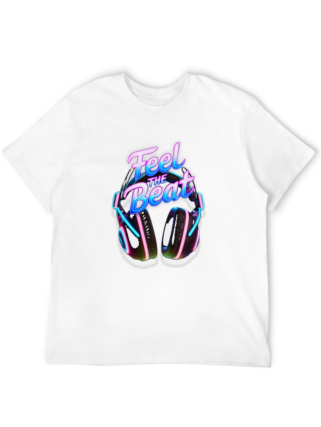 Feel The Beat Graphic Tee - Black Cotton Blend