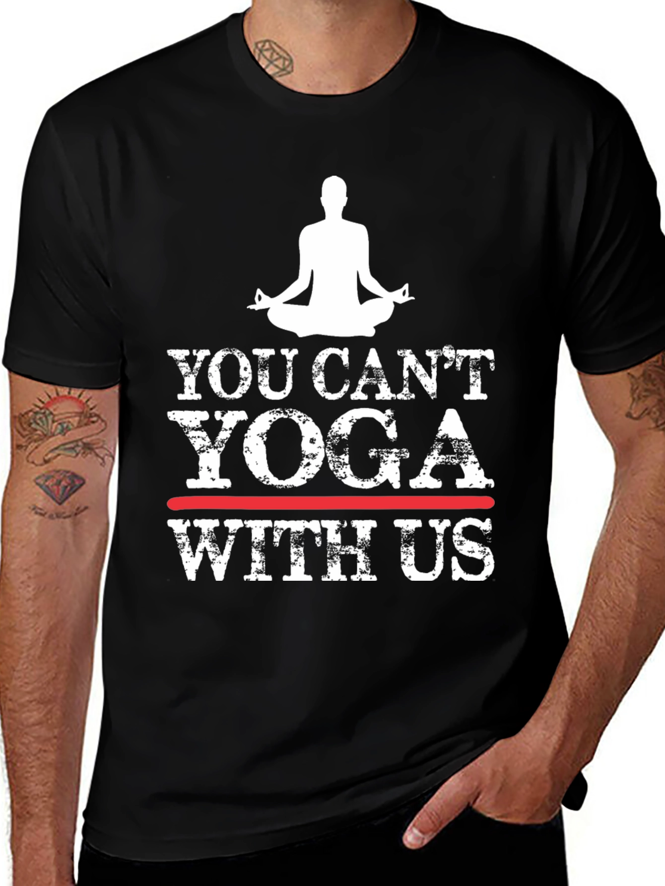 Yoga Graphic T-Shirt - You Cant Yoga With Us