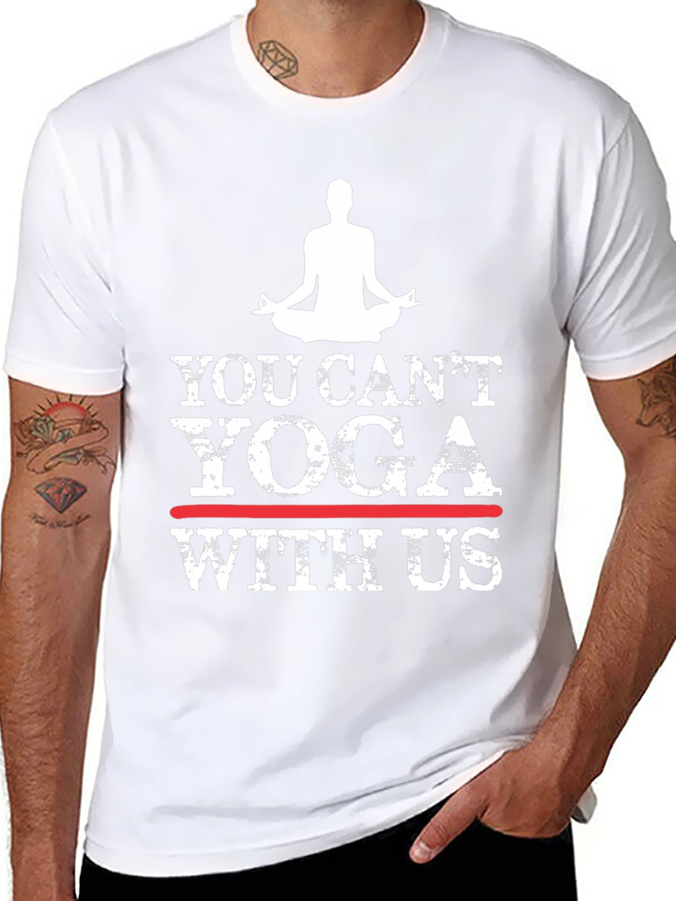 Yoga Graphic T-Shirt - You Cant Yoga With Us