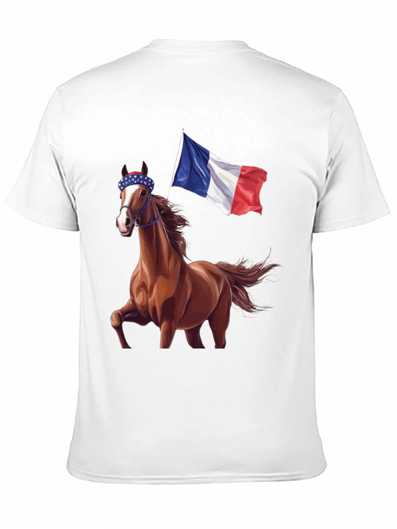 Horse With French Flag T-Shirt