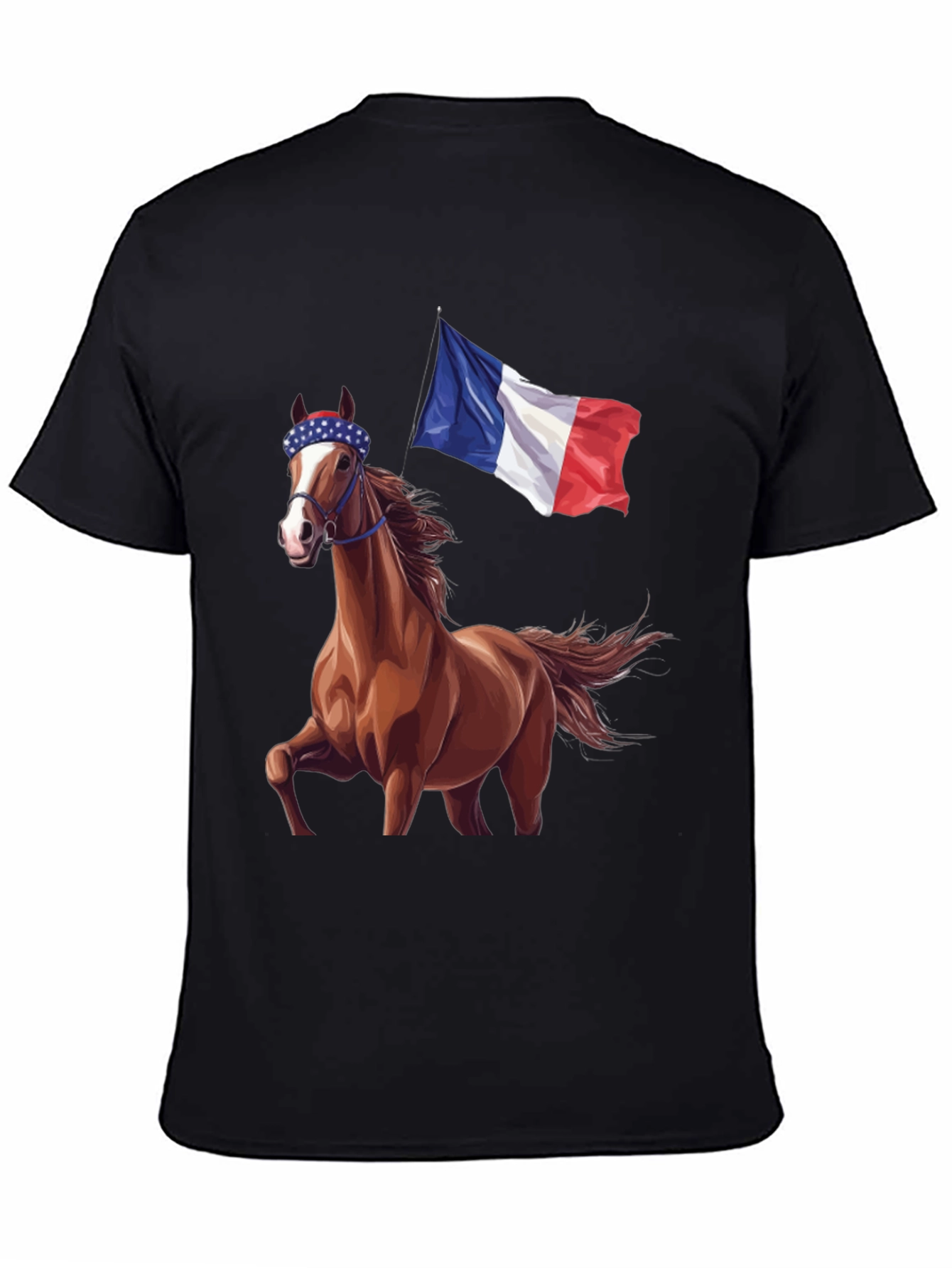 Horse With French Flag T-Shirt
