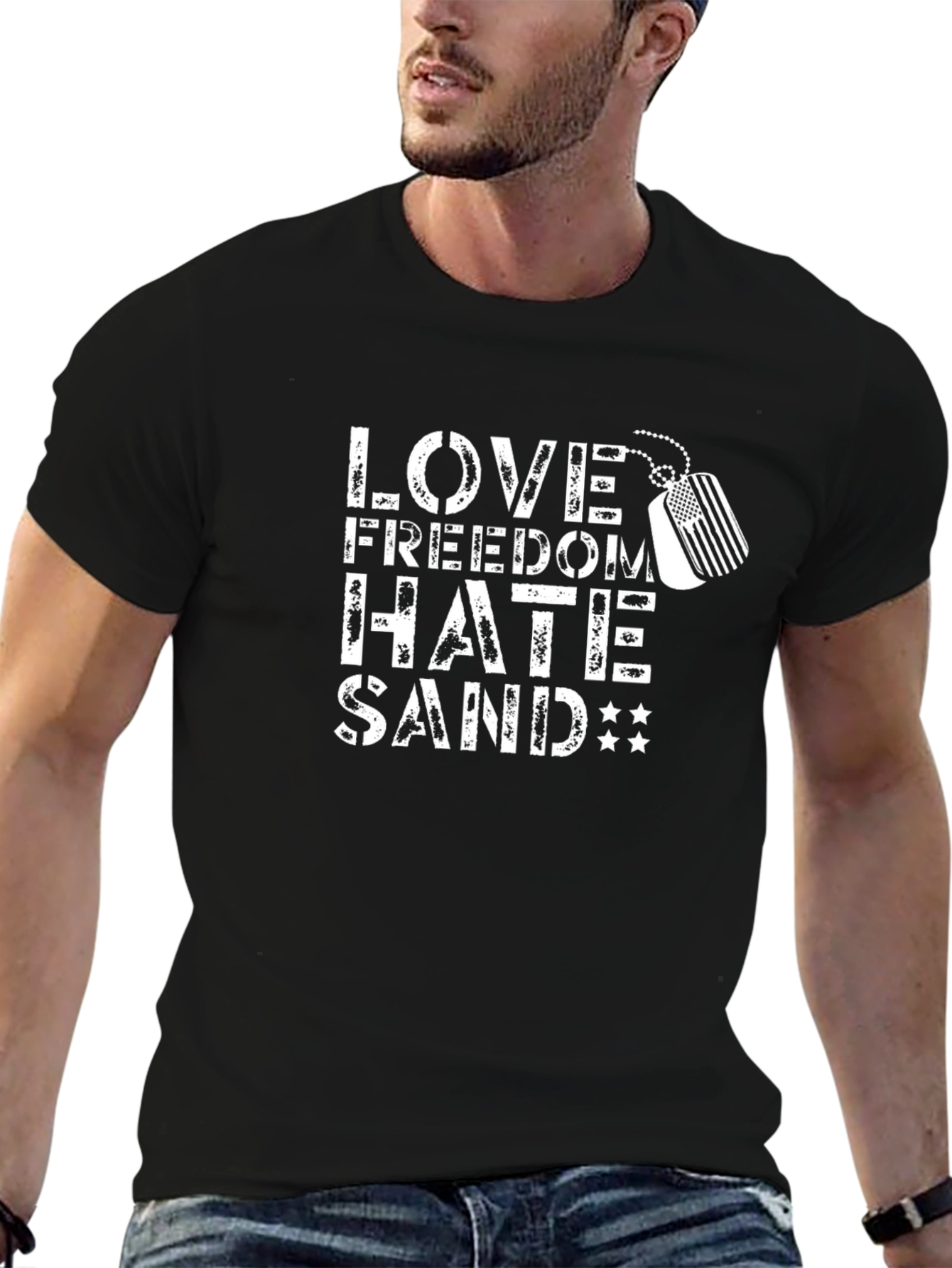 Love Freedom Hate Sand Tee - Patriotic Military T-Shirt