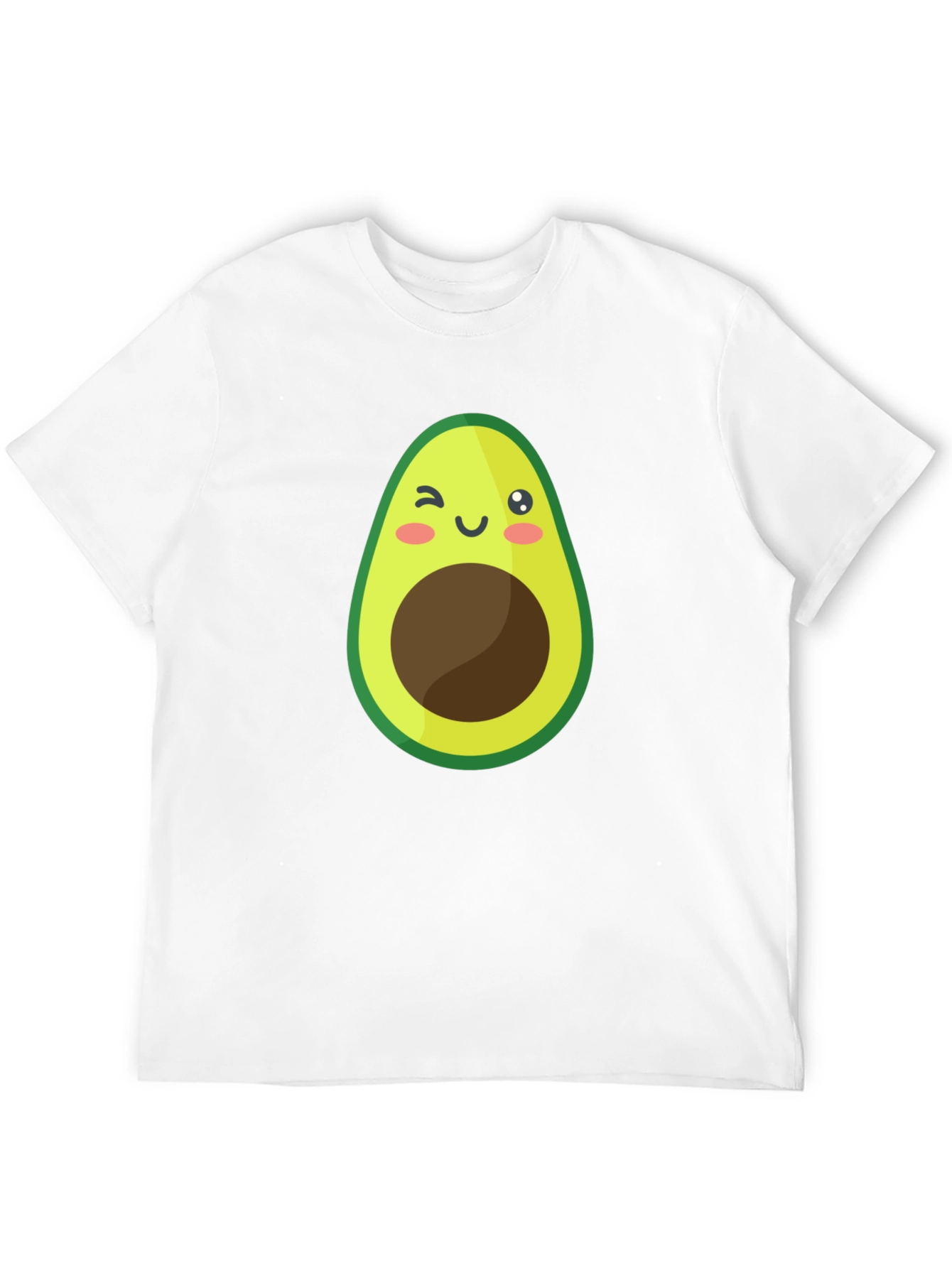 Cute Avocado Graphic Black T-Shirt