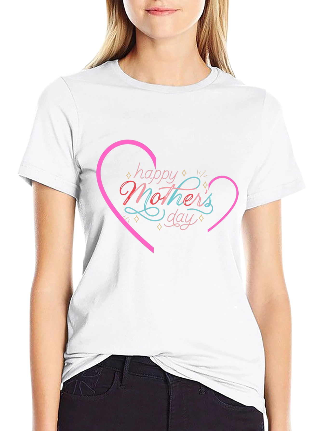 Happy Mothers Day Black T-Shirt