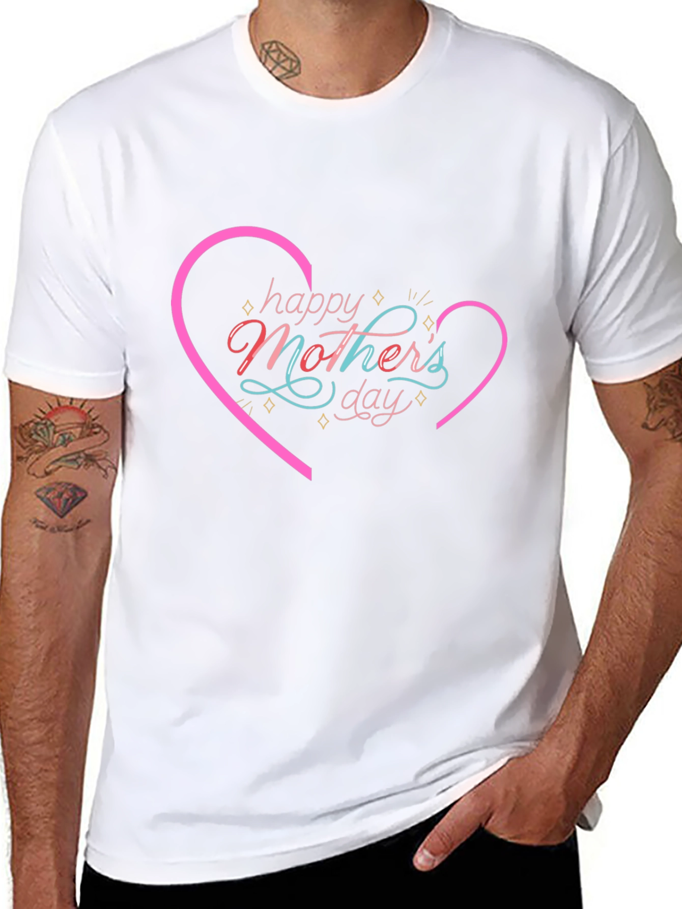 Happy Mothers Day Black T-Shirt