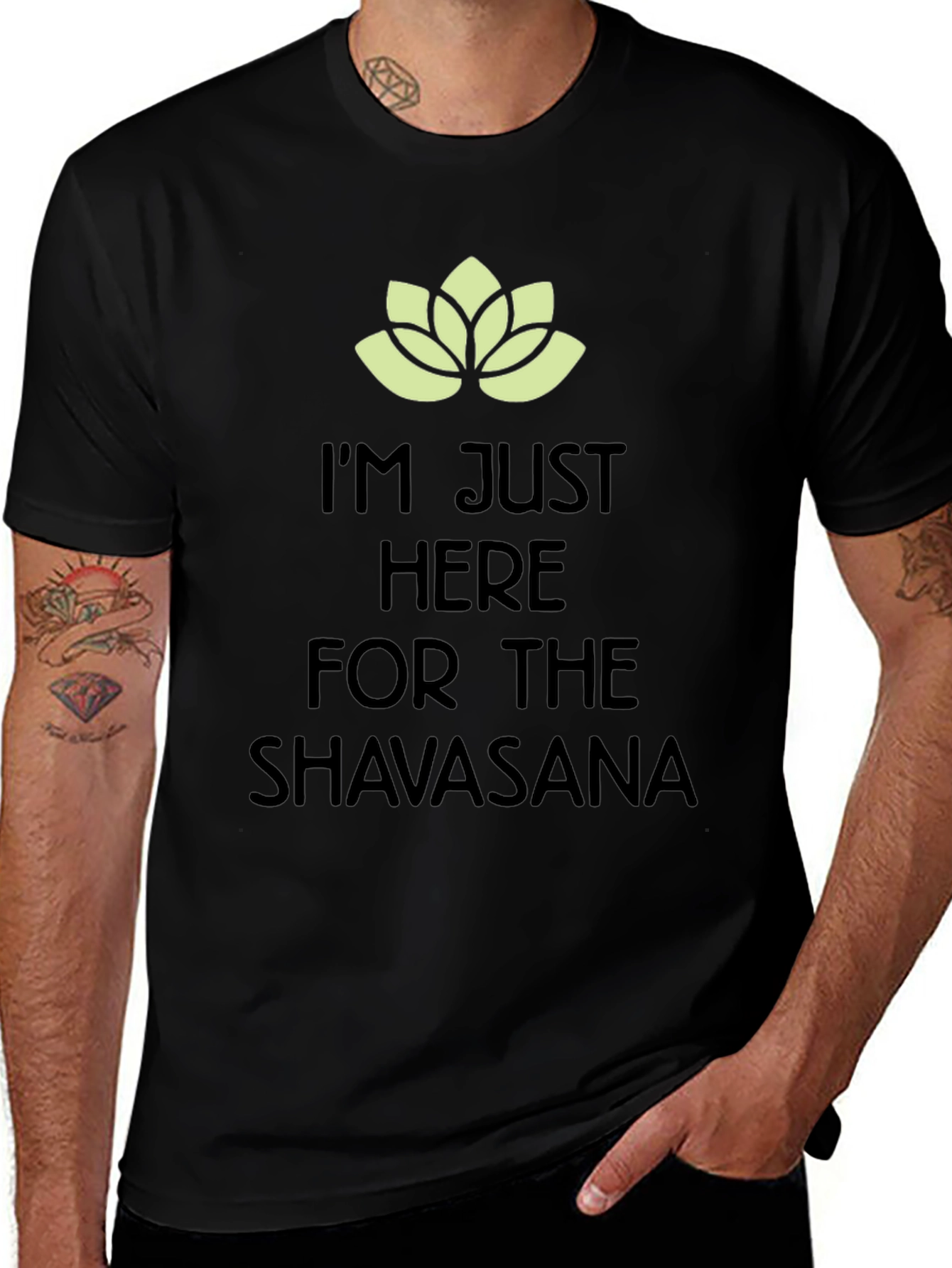 Yoga Shavasana T-Shirt - Just Here for Relaxation