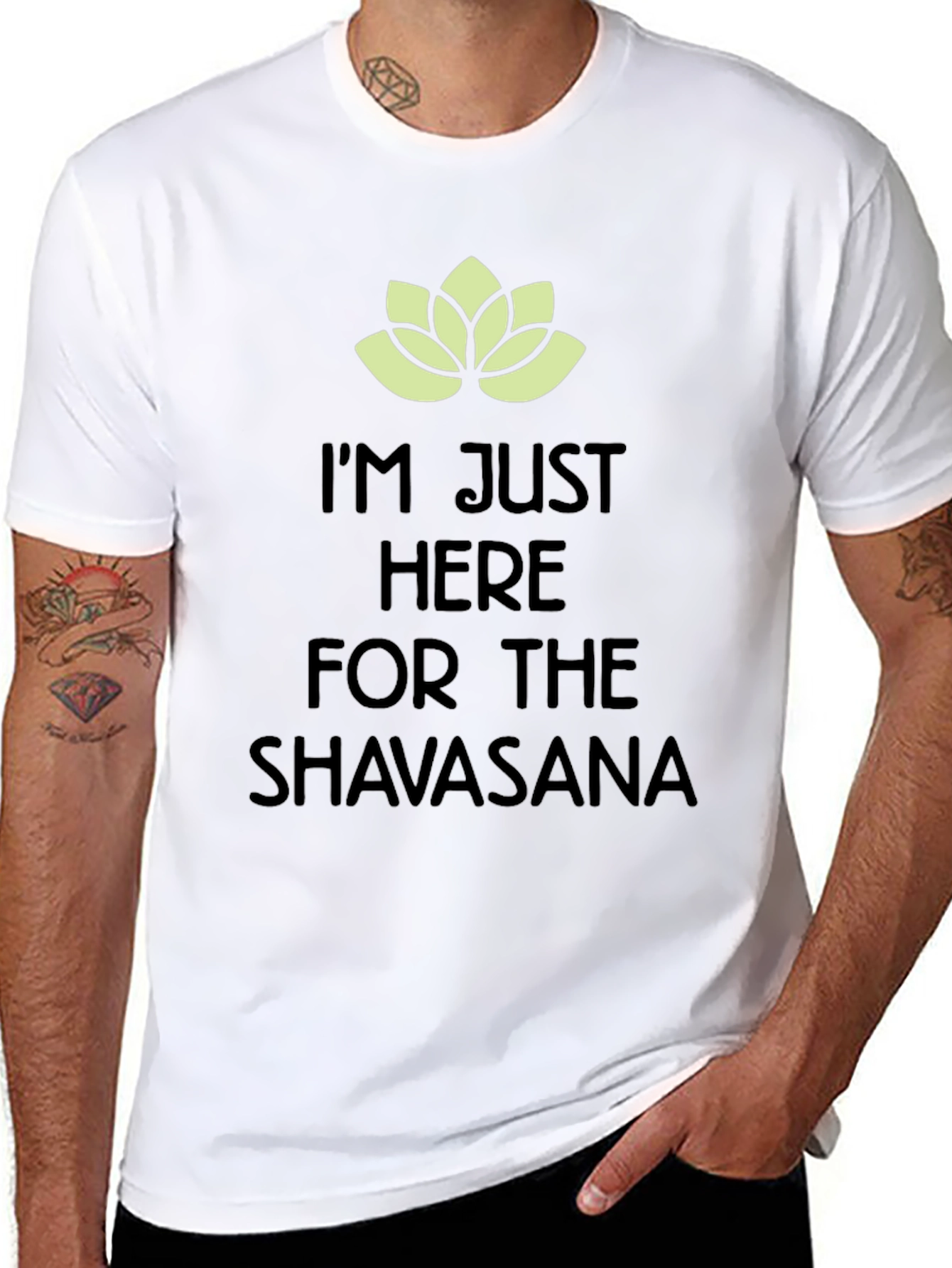 Yoga Shavasana T-Shirt - Just Here for Relaxation