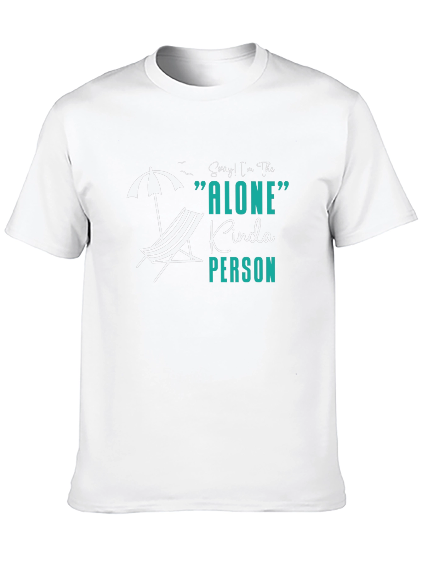 Alone Kinda Person Black Graphic T-Shirt