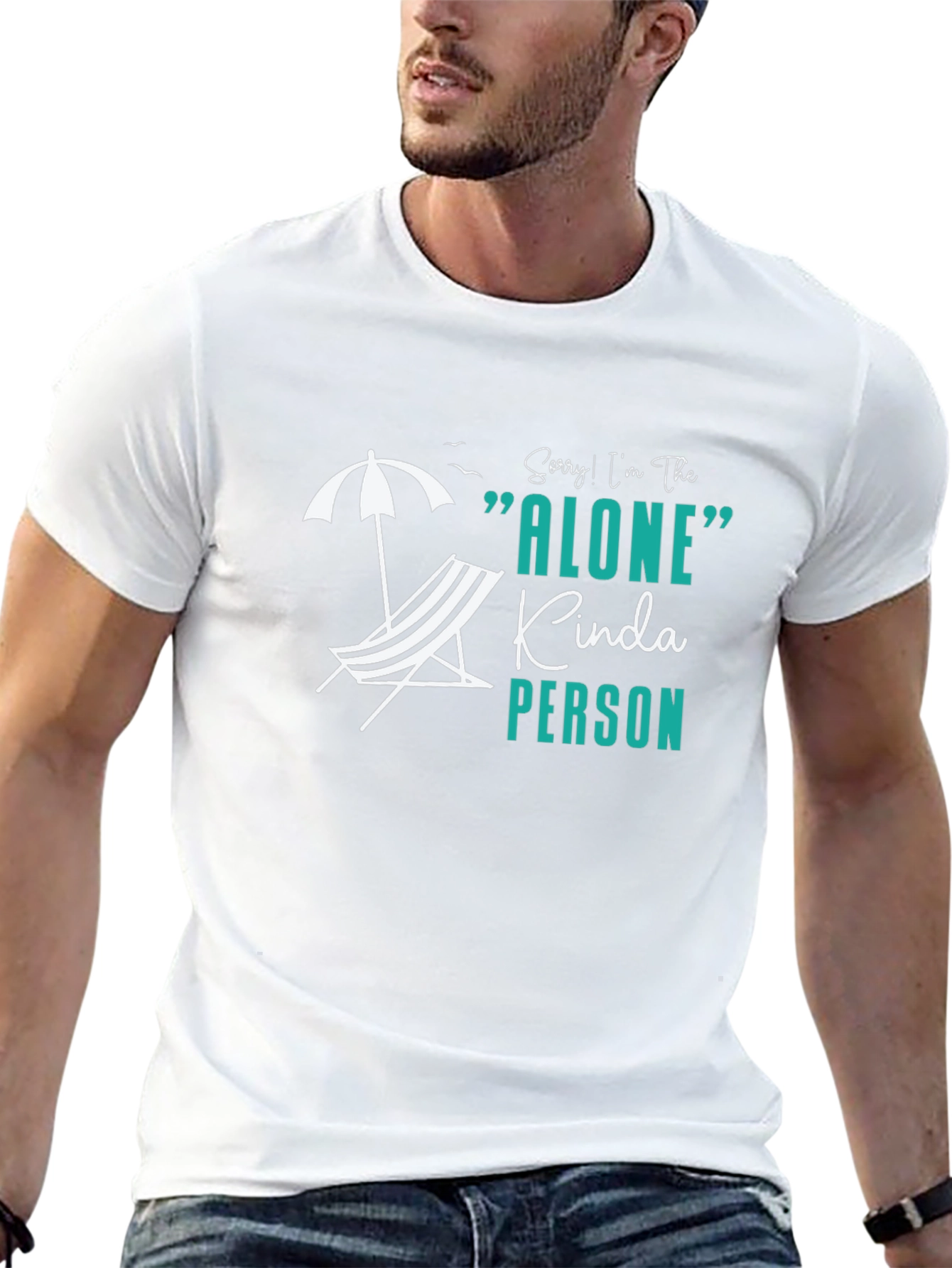Alone Kinda Person Black Graphic T-Shirt
