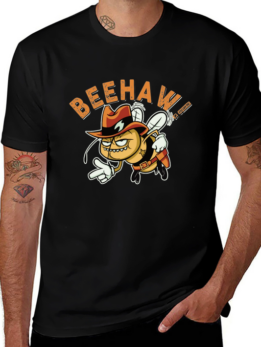 Beehaw Cowboy Graphic Black T-Shirt